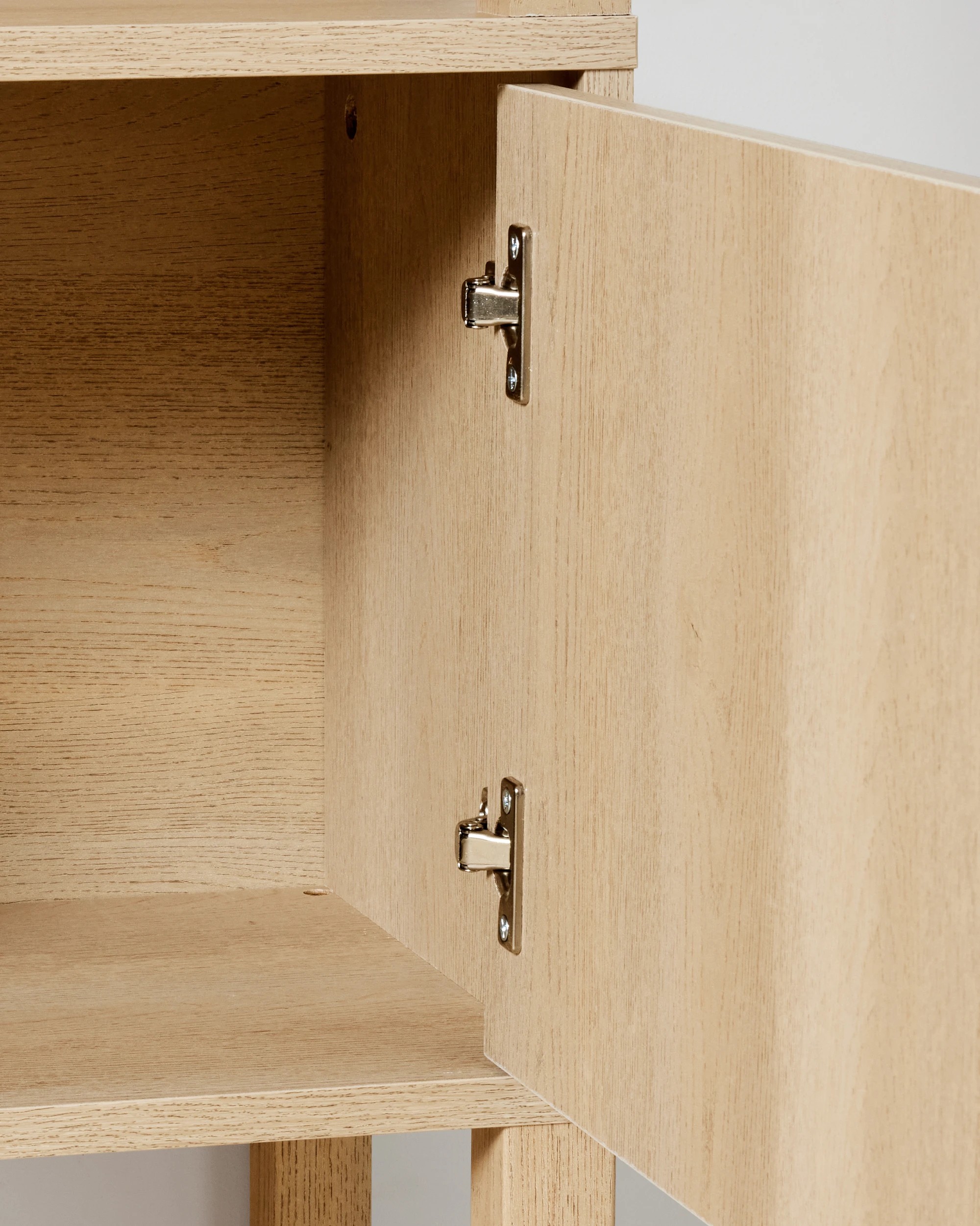 8 Sadie Tall Bookshelf with Doors - Light Oak, 8 of 8