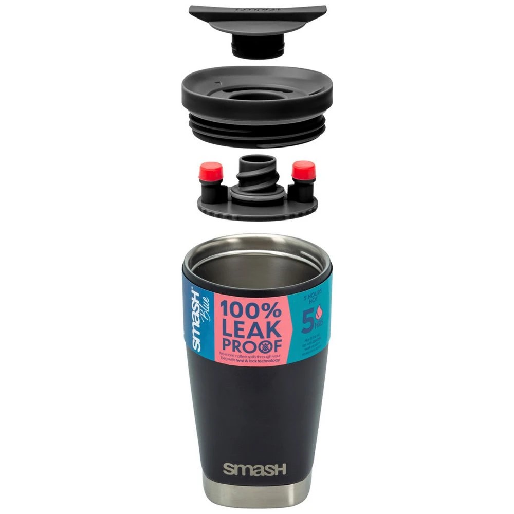 4 Smash Blue Stainless Steel Barista Buddy 350mL Black, 4 of 7