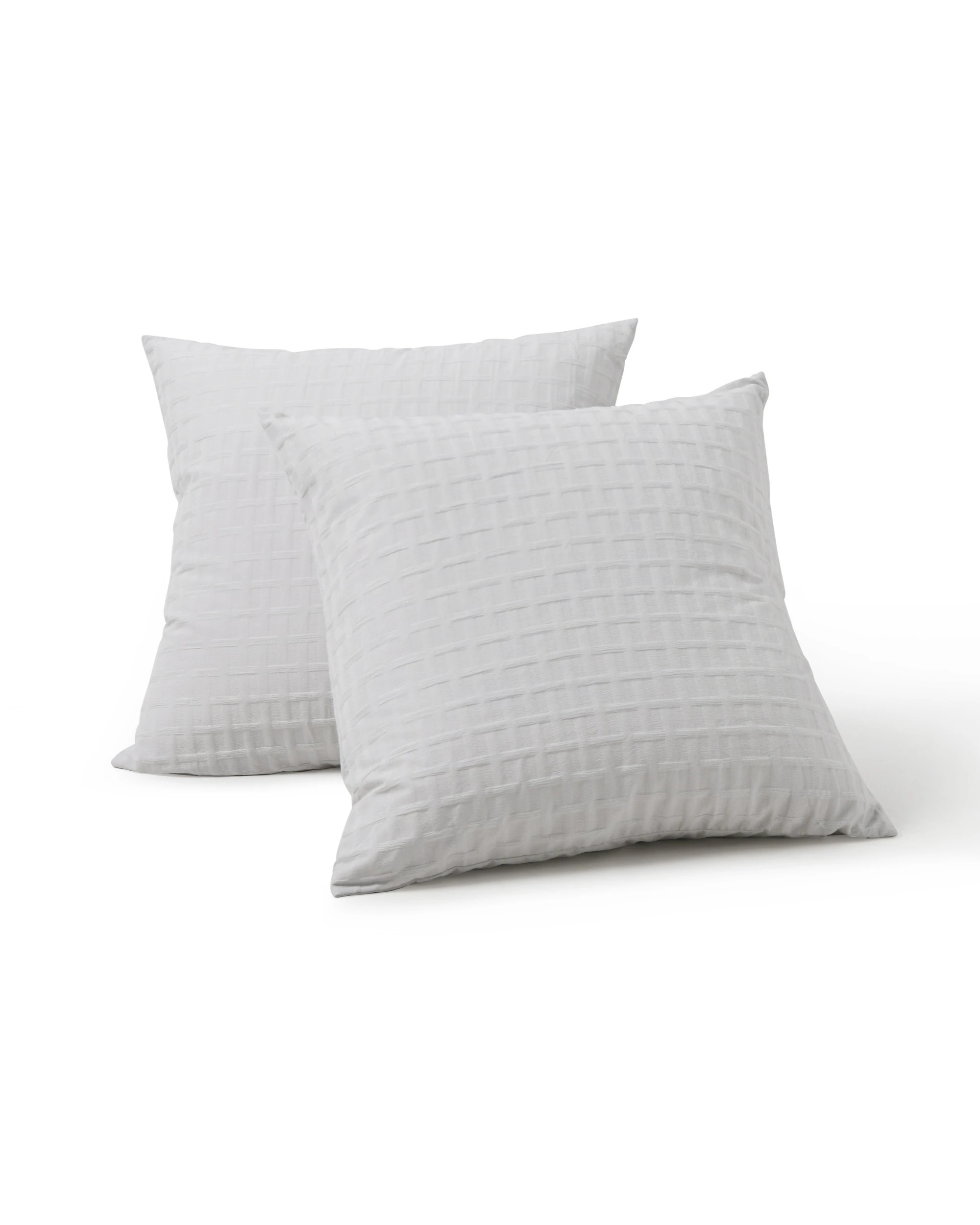 2 Dreamaker Aubrey Jacquard European Pillowcase Twin Pack - Grey, 2 of 3