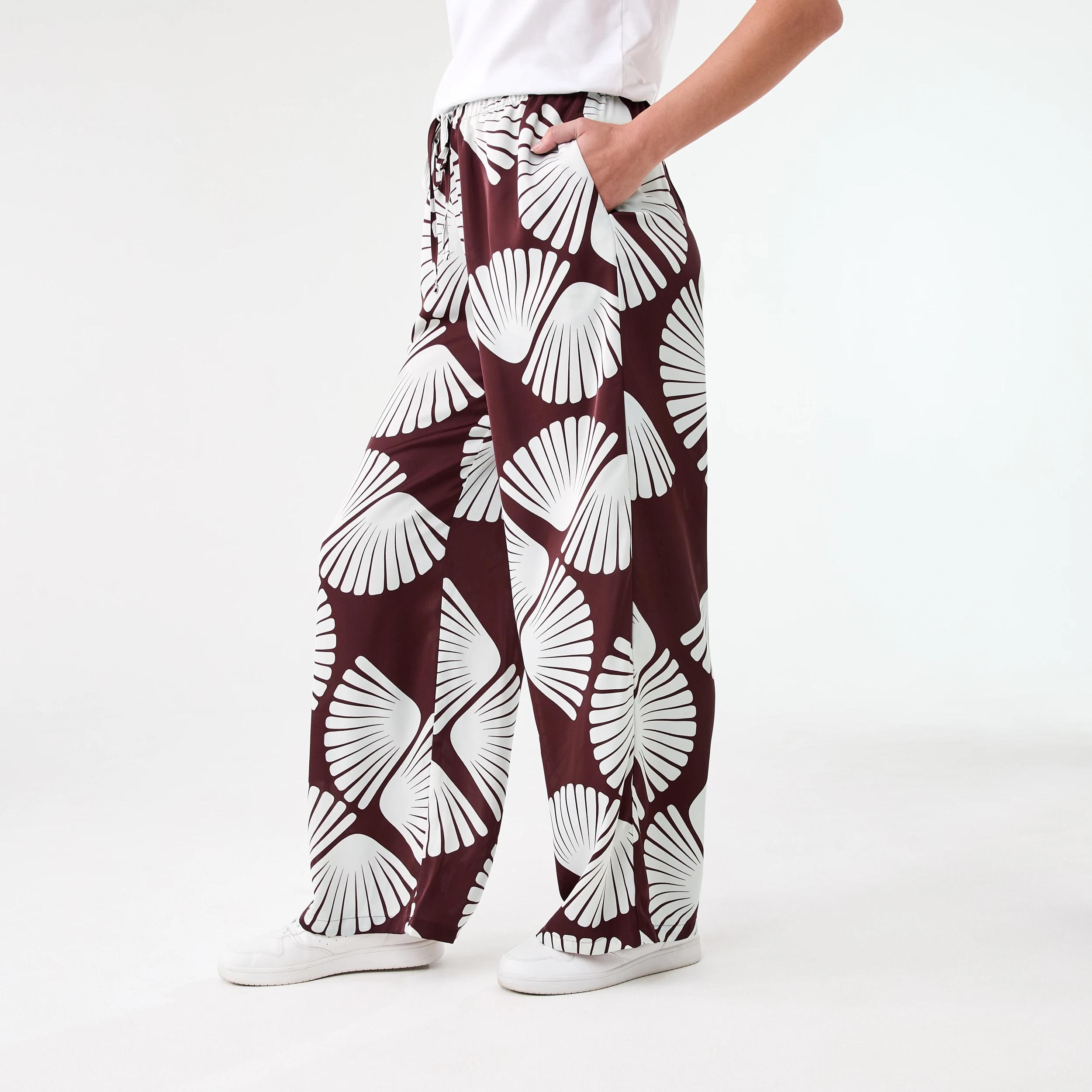 2 Satin Pants FAN DARK HENNA, 2 of 5