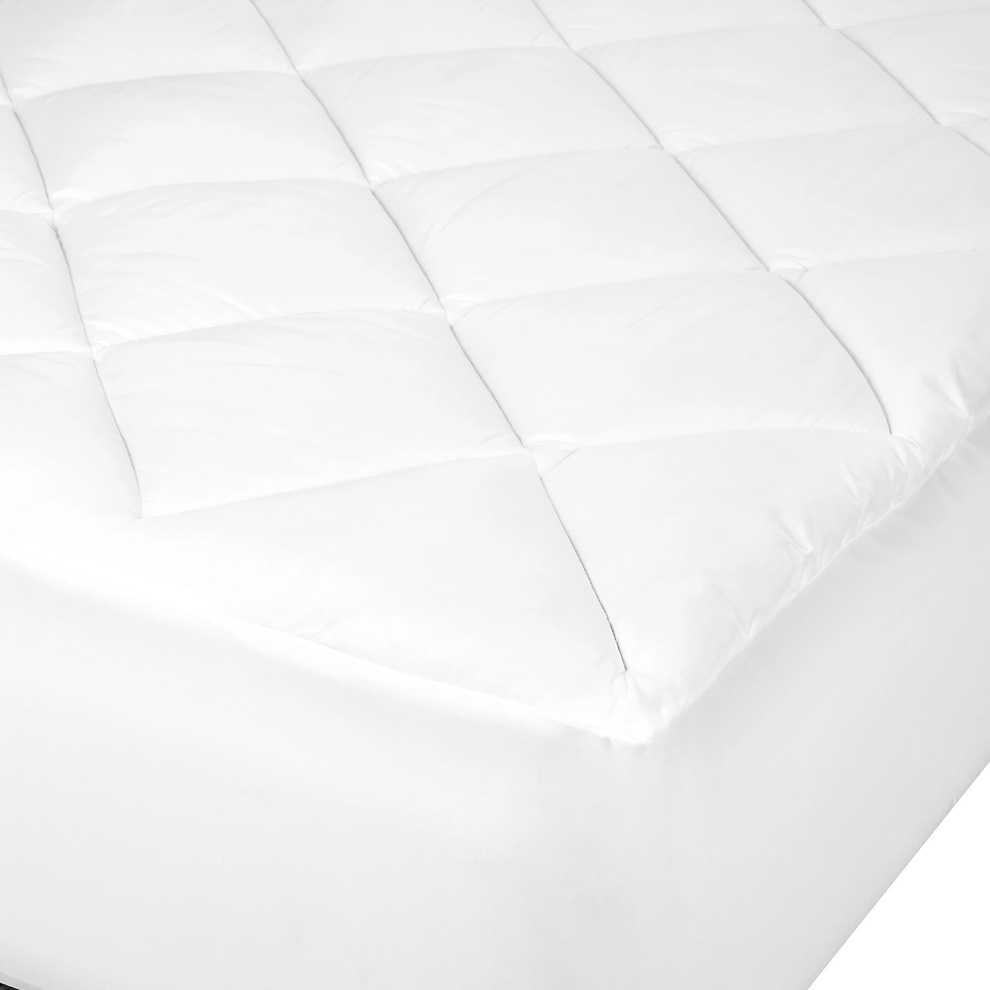 7 Reversible Plush Mattress Topper - King Bed, White, 7 of 7