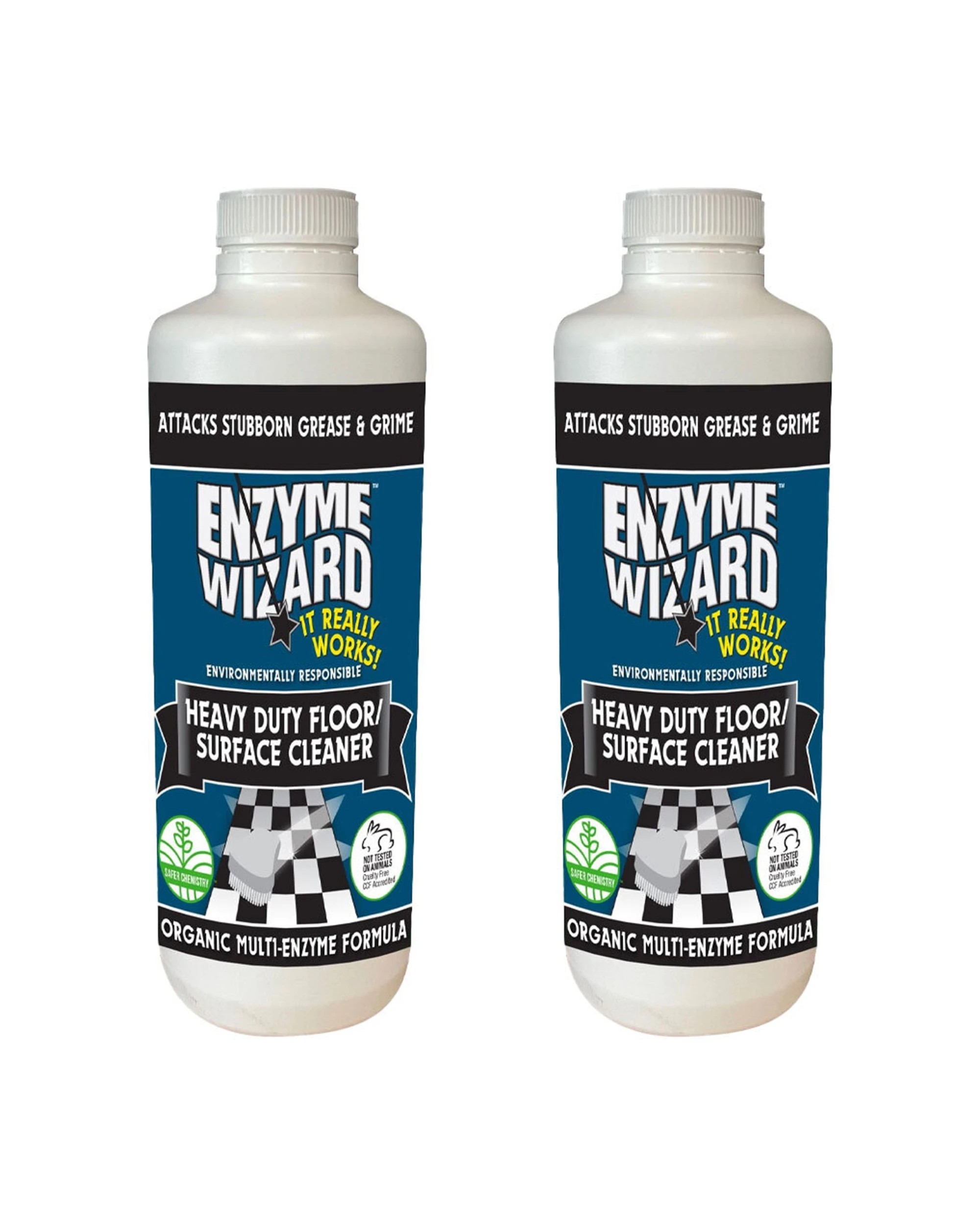 1 Enzyme Wizard Heavy Duty Floor/Surface Cleaner 1L Bottle 2PK - Multi, 1 of 2