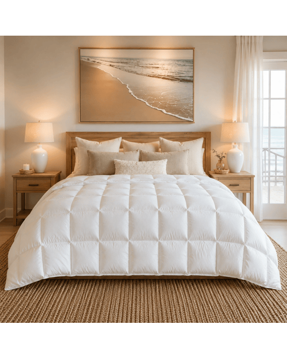 Royal Comfort 500GSM Microfibre Quilt All-Season Warmth Soft Duvet - Super King Bed - White