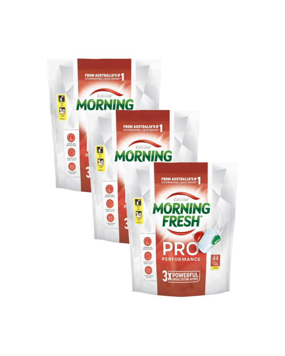 Morning Fresh Pro Performance Dishwasher Tablets Lemon 44Pk X3