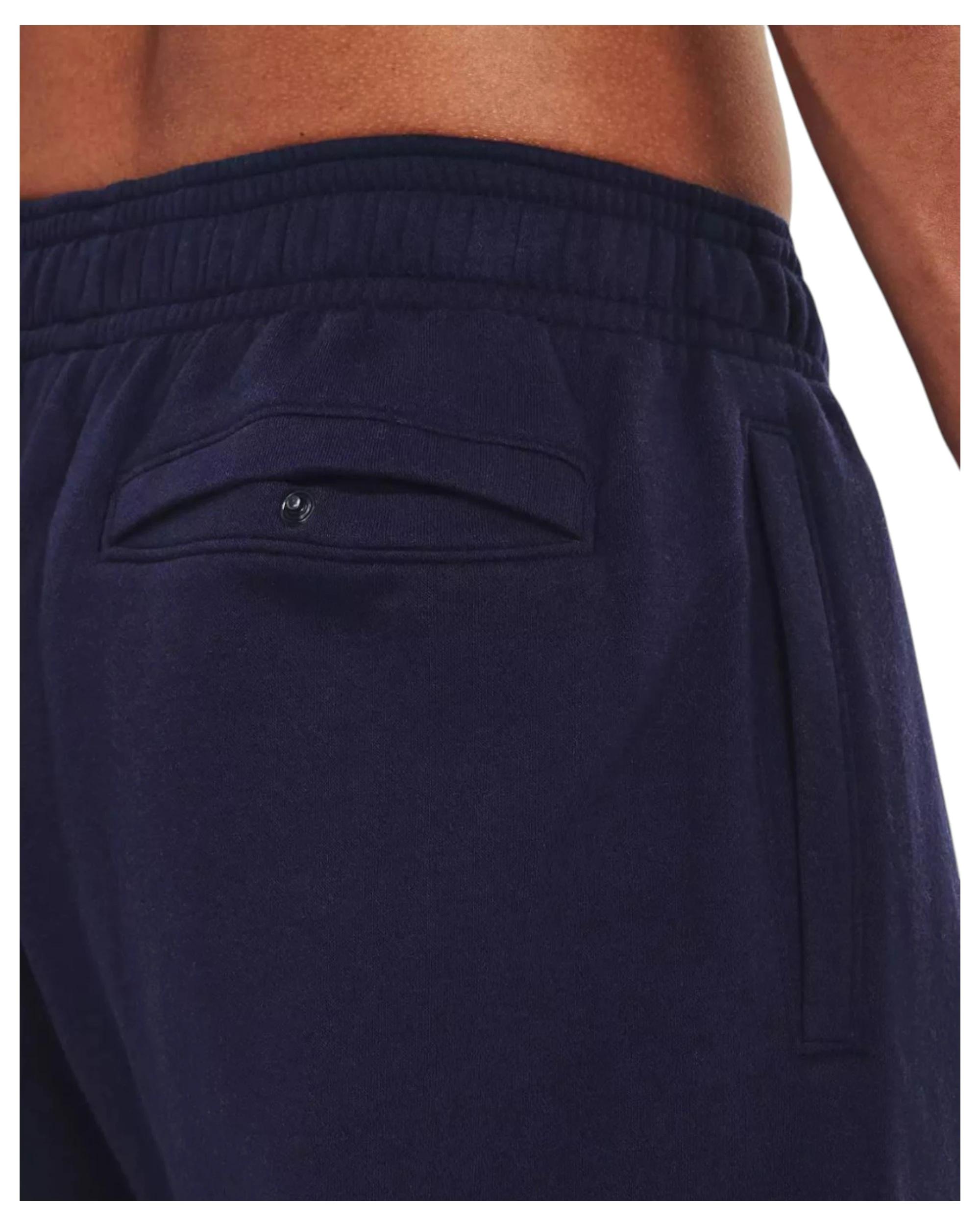 2 Under Armour Mens Rival Fleece Marco Branded Navy Joggers Athletic Trackies NAVY, 2 of 5