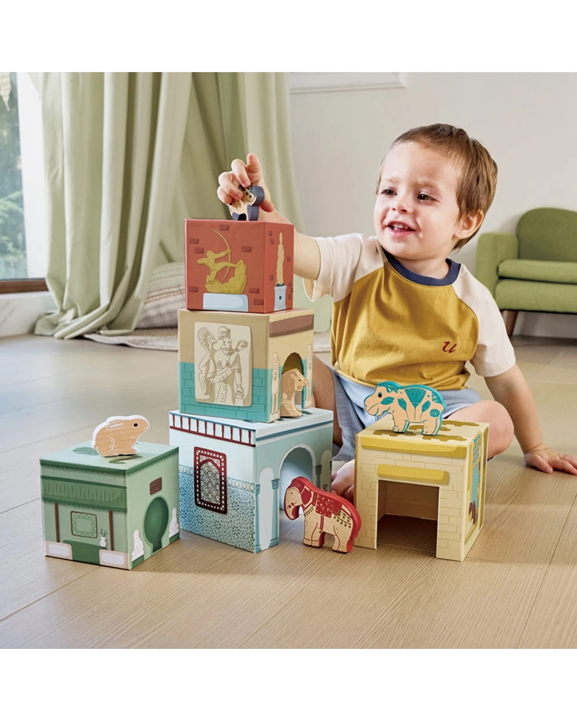4 Hape Museum Nesting Blocks 10pc With Animal Friends Activity Toy - Multi, 4 of 4