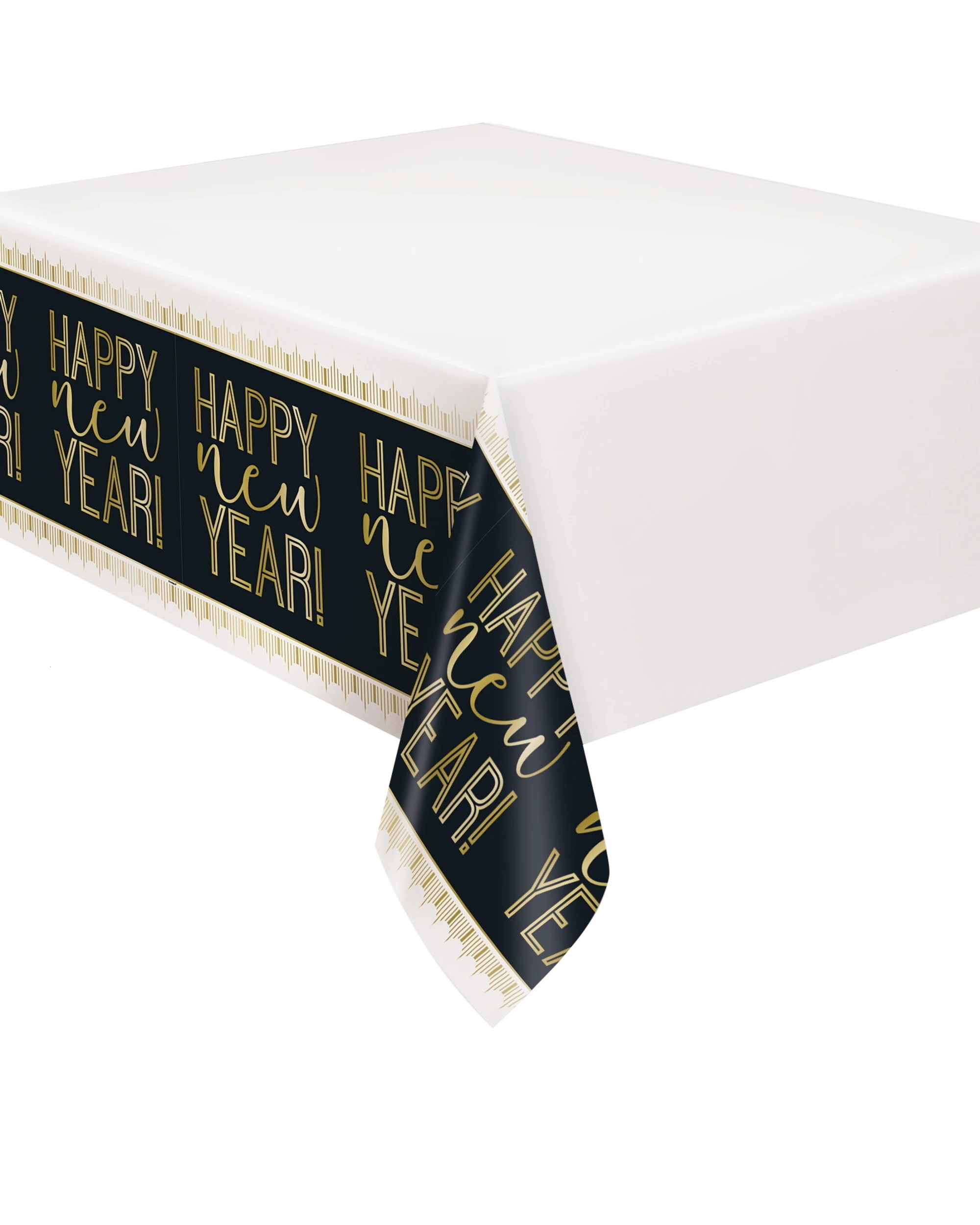 1 Unique Roaring New Year Plastic Tablecloth - Metallic, 1 of 2