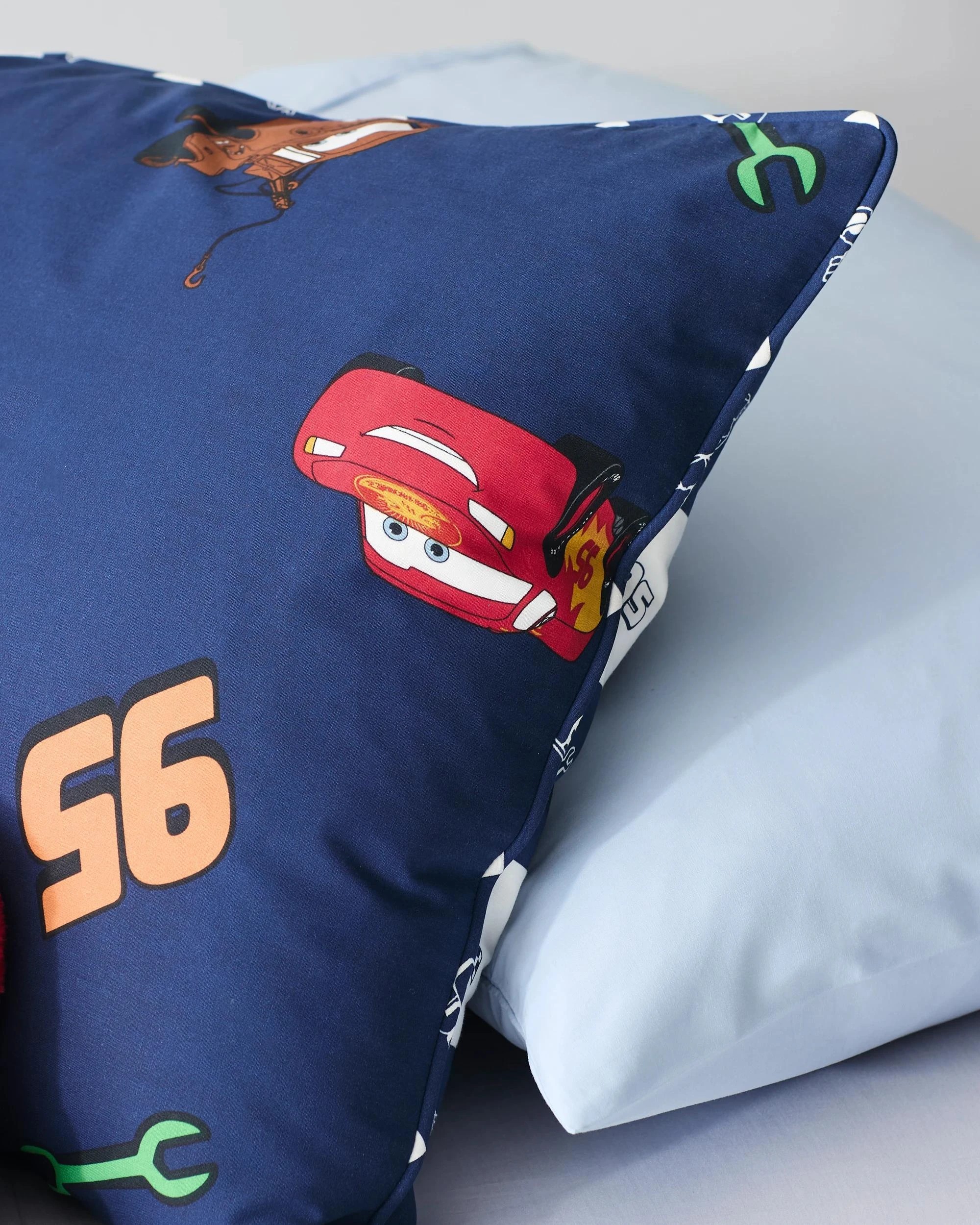 4 Disney Pixar Cars Reversible Quilt Cover Set - Single Bed - Blue, 4 of 9