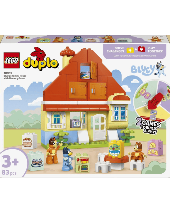 LEGO DUPLO Bluey: Bluey’s Family House with Memory Game 10459