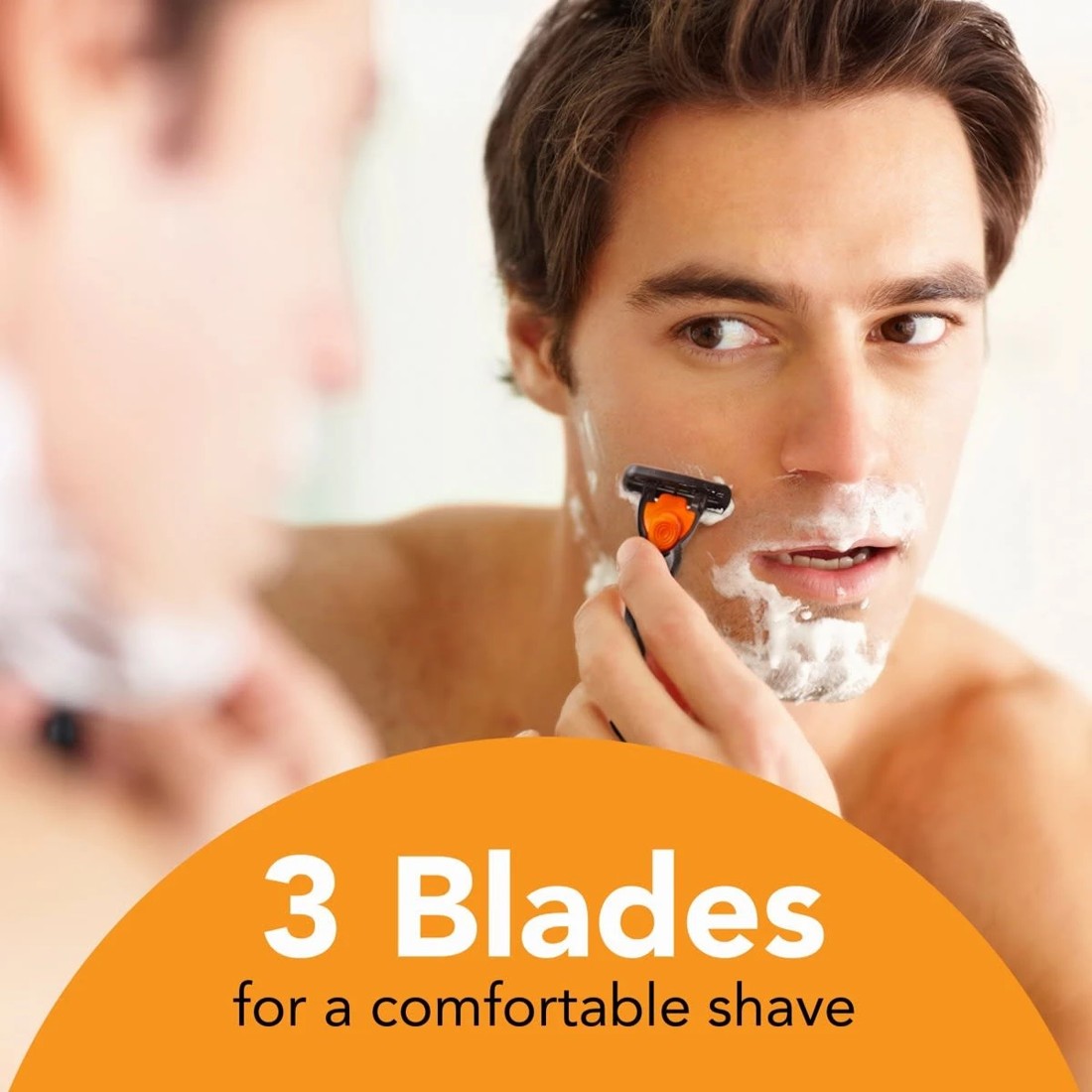 4 BIC Hybrid Comfort3 Mens Razor 1 Handle + 6 Cartridges, 4 of 8