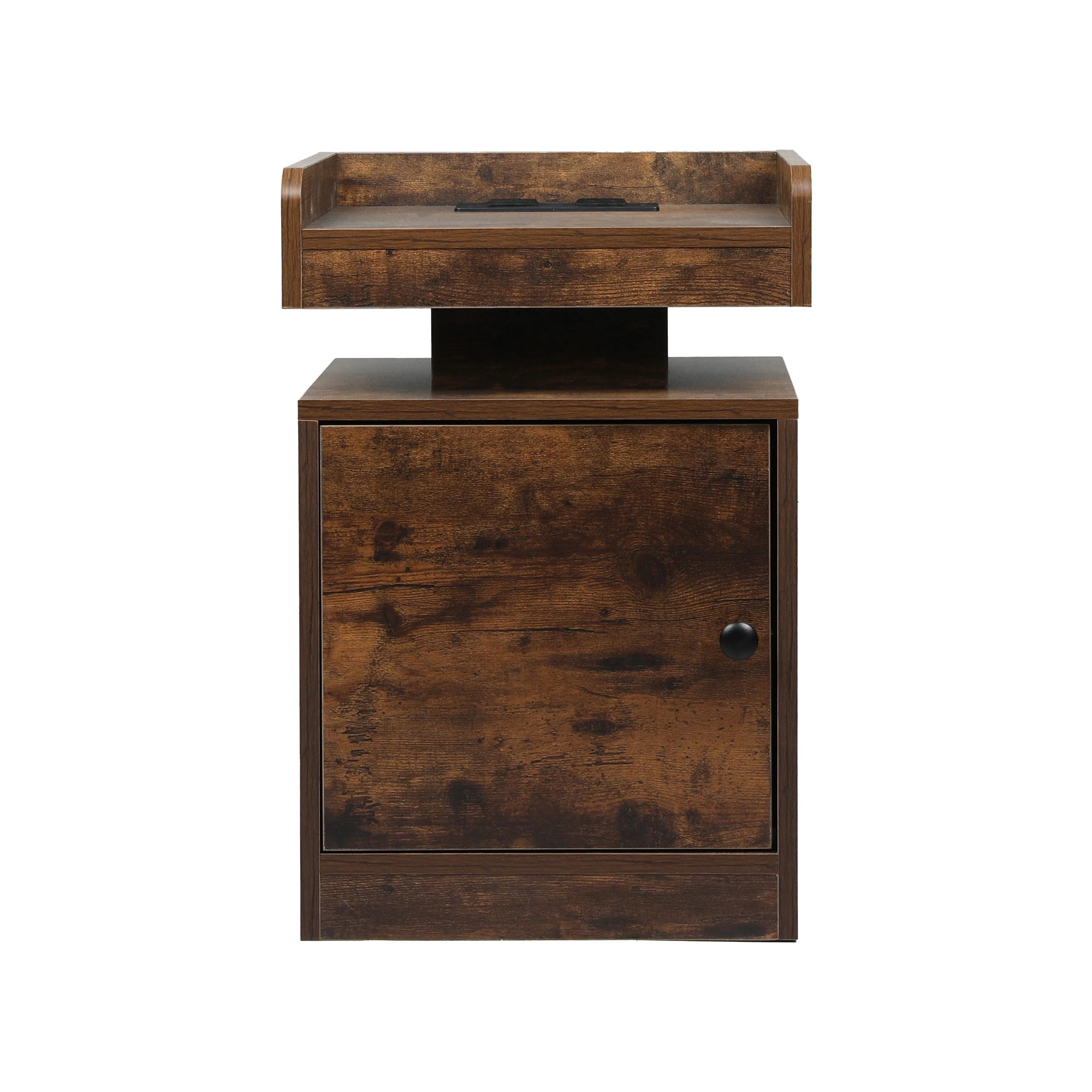 2 Levede Led Bedside With Charging Station Oak, 2 of 4