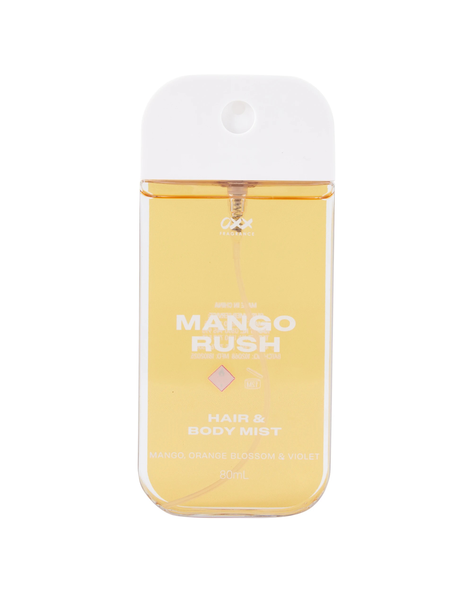 2 OXX Fragrance Mango Rush Hair and Body Mist 80ml - Mango, Orange Blossom and Violet, 2 of 6