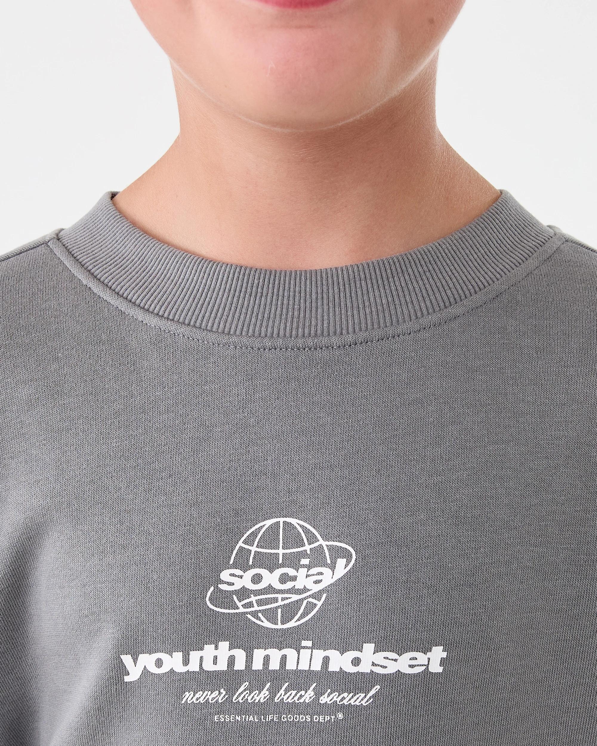 4 Oversized Washed Crew Neck Sweatshirt Yth Ombre, 4 of 8