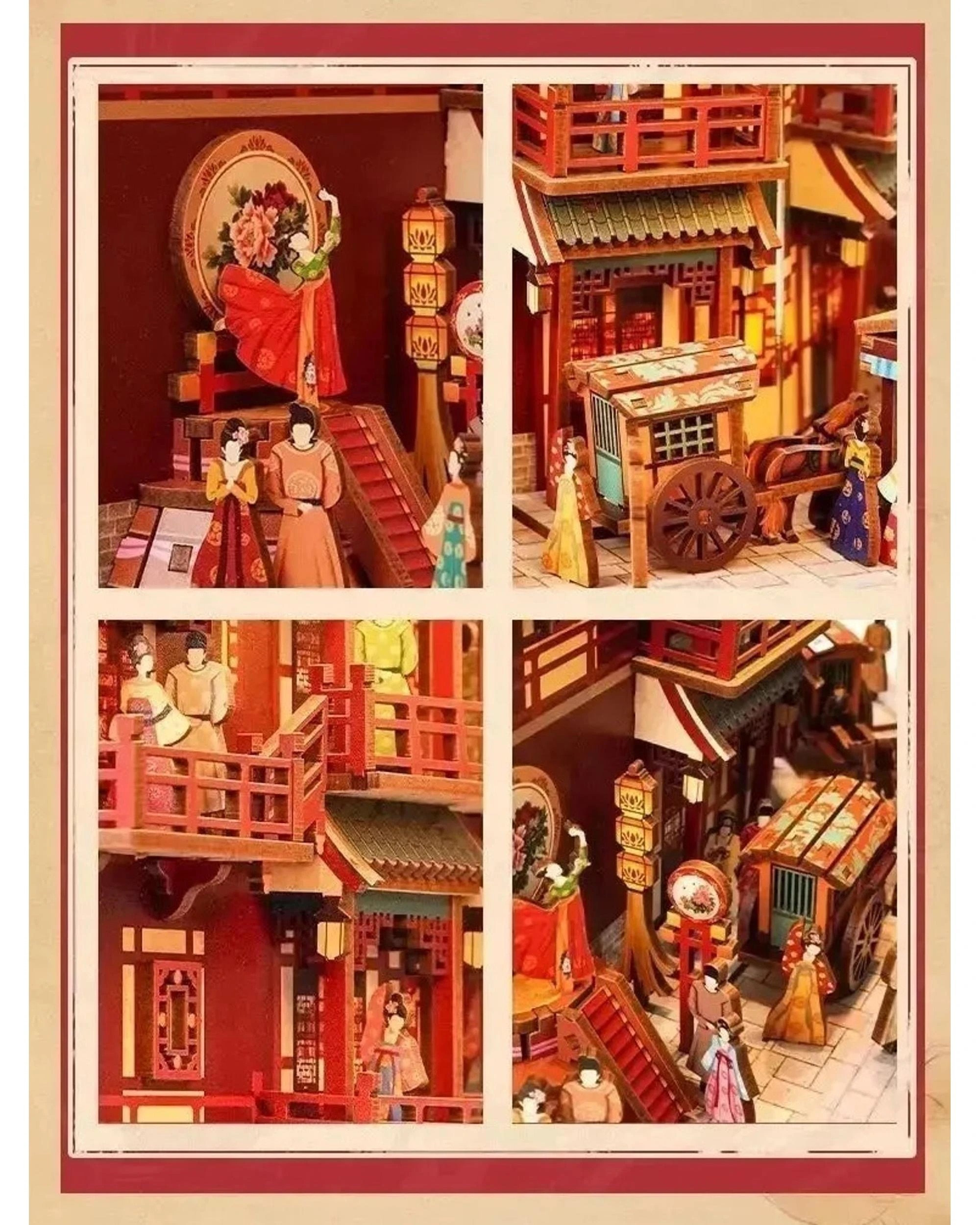 7 Tonecheer 3D Wooden Puzzle DIY Book Nook Kit - The Banquet of Tang Dynasty, 7 of 9
