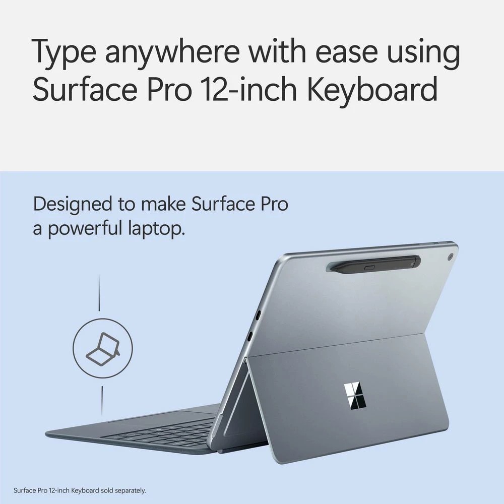 2 Microsoft Surface Pro 12-inch Keyboard with Slim Pen Ocean, 2 of 9