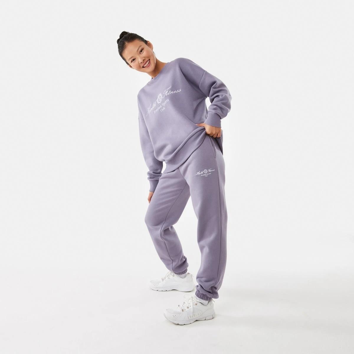 5 Everlast Womens Street Oversized Crew Sweatshirt Dusk, 5 of 8