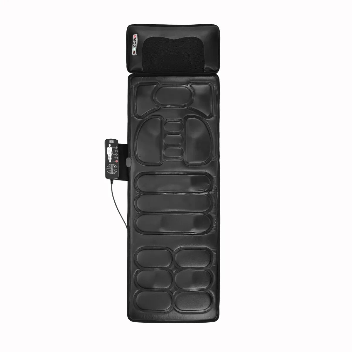 2 HOMASA Vibration Massage Mat Heated Shiatsu Neck Massager Full Body Electric Heating Pad Shoulder Back Leg Heater, 2 of 7