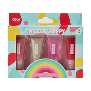 OXX Junior 4 Piece Lip Gloss Set - Choose Happy