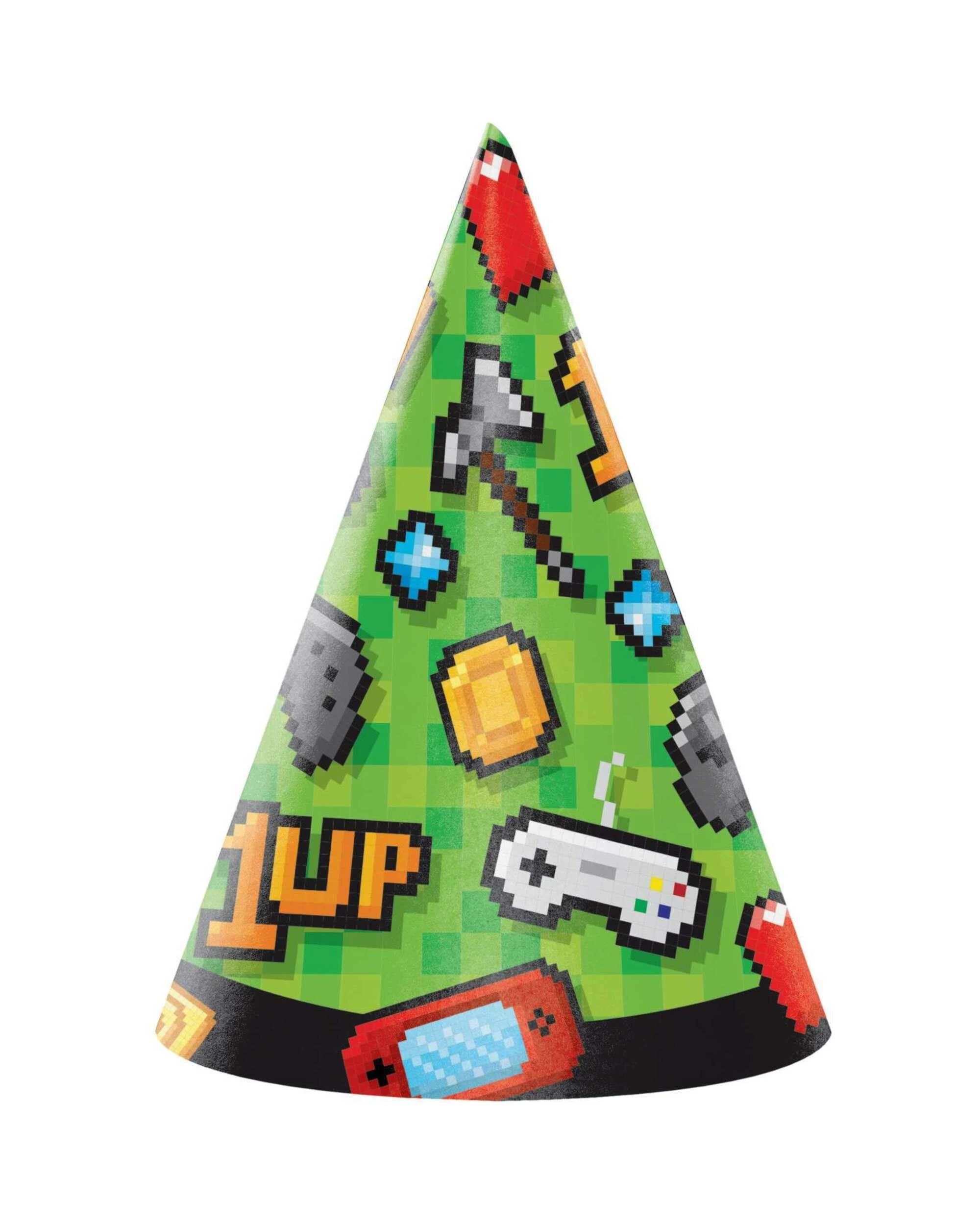 1 Creative Converting Gaming Party Hats Pack of 8, 1 of 1