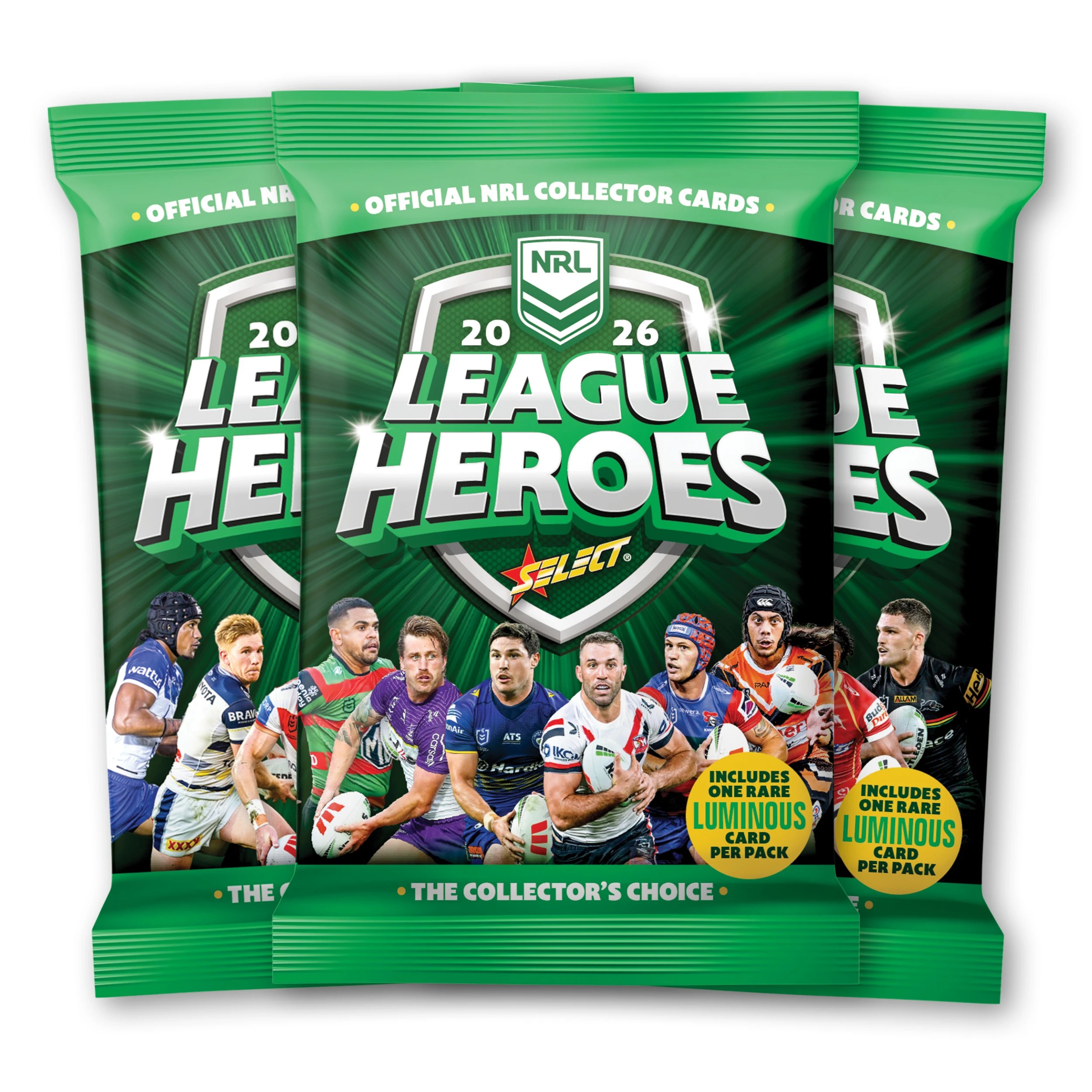 2 2026 NRL League Heroes Cards Pack, 2 of 3