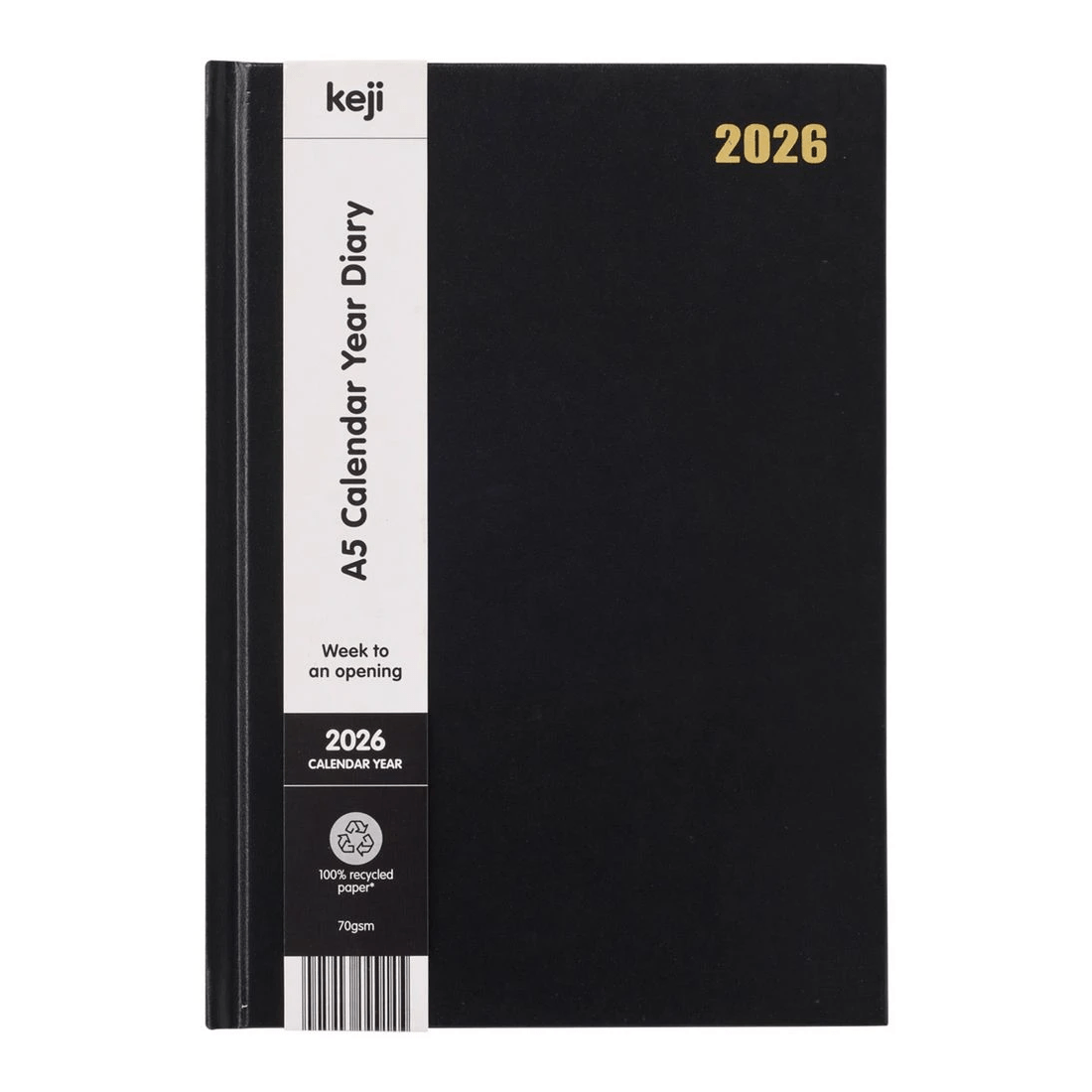 1 Keji A5 WTV Hardcover 2026 Diary Black, 1 of 7