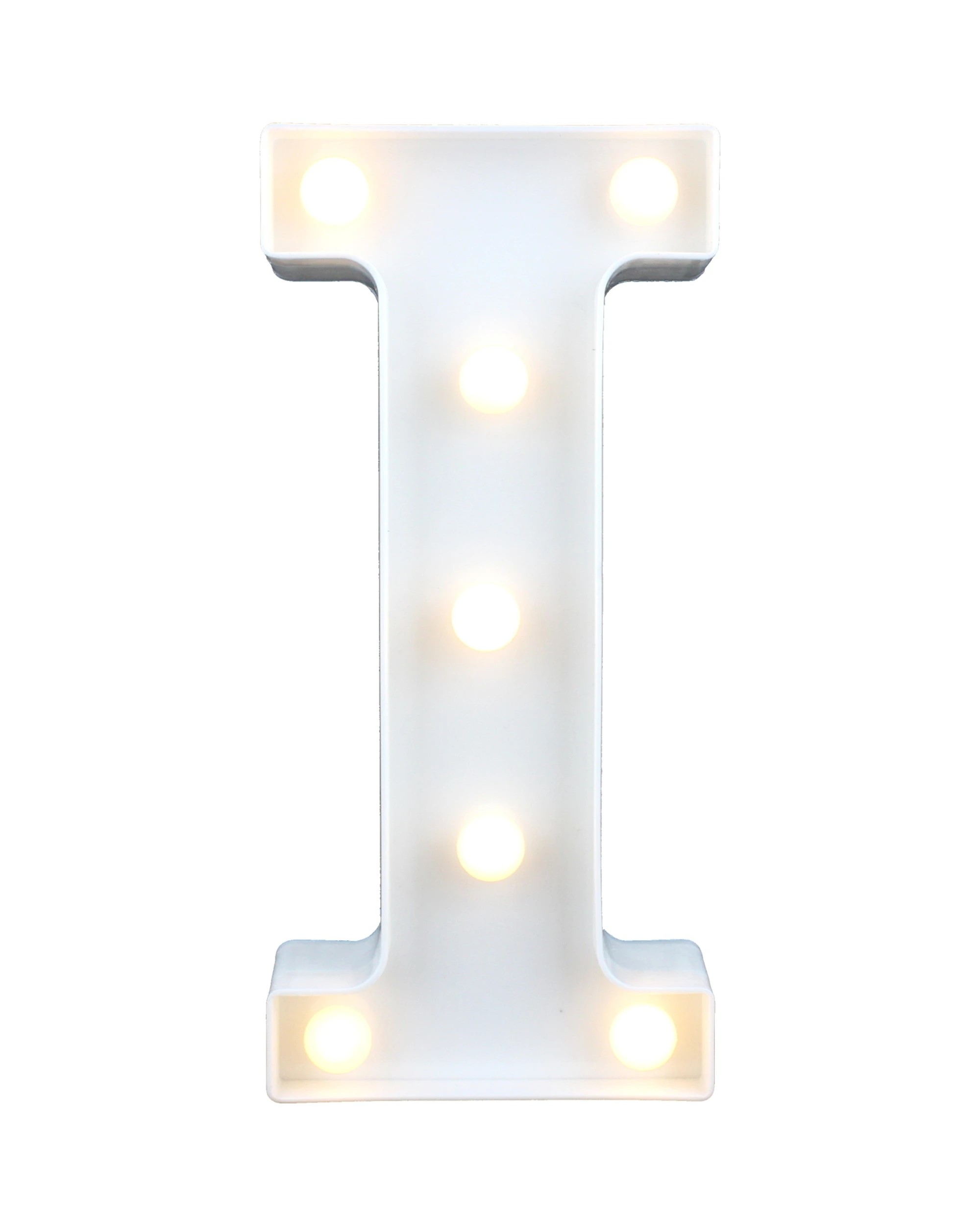1 Partyrama LED Light Up Letter I White, 1 of 3