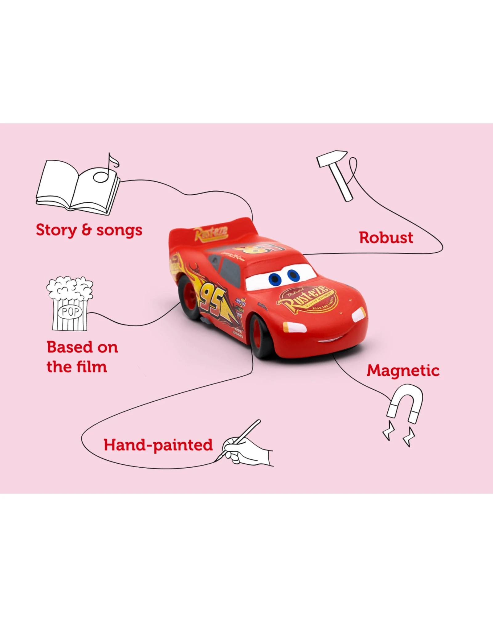 3 Tonies - Disney Cars - Lightning McQueen Tonie Audio Character - Multi, 3 of 5