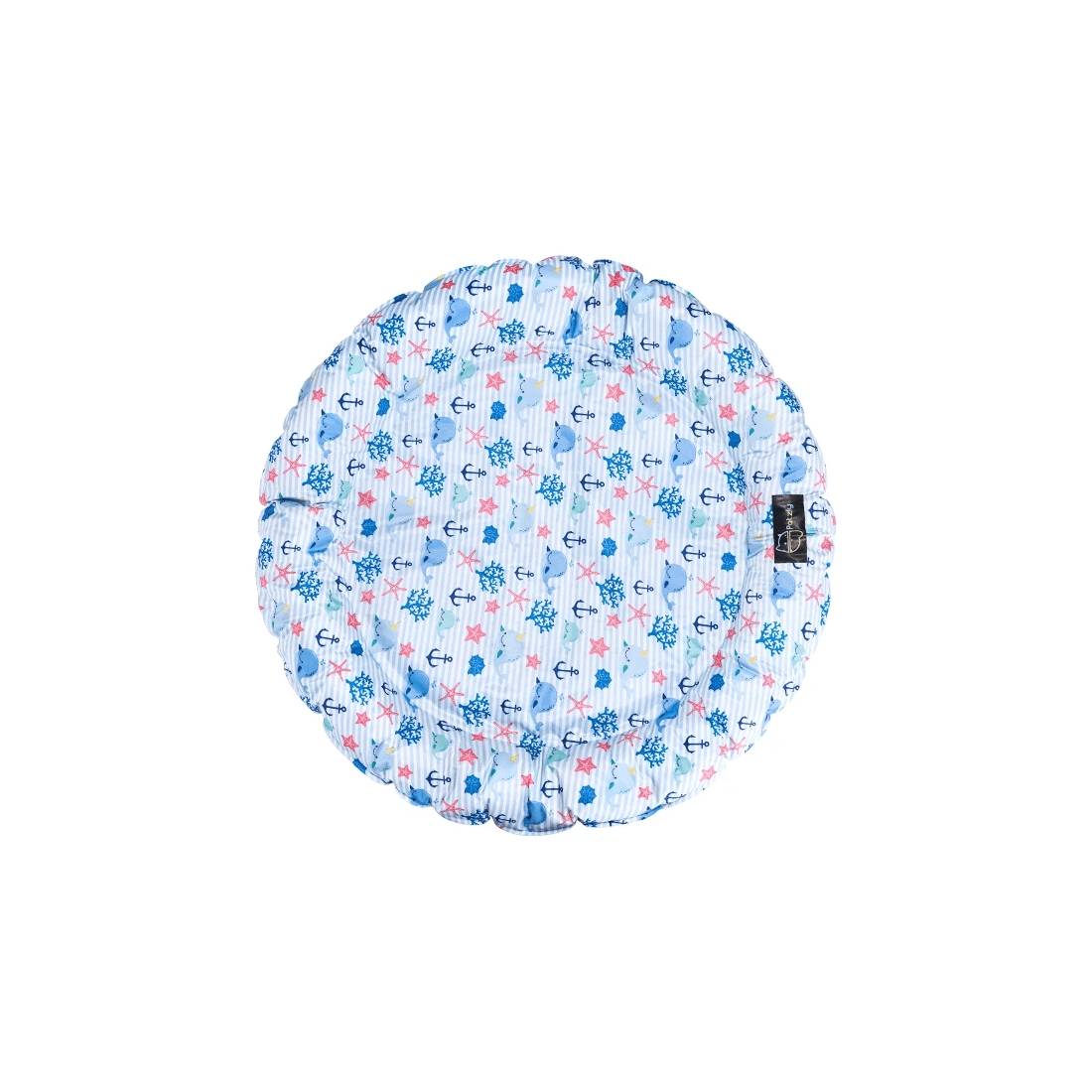 1 Petzly Pet Cooling Mat Dog Cat Bed Non-Toxic Sofa S Size Summer Pad Round 62CM - Blue, 1 of 3