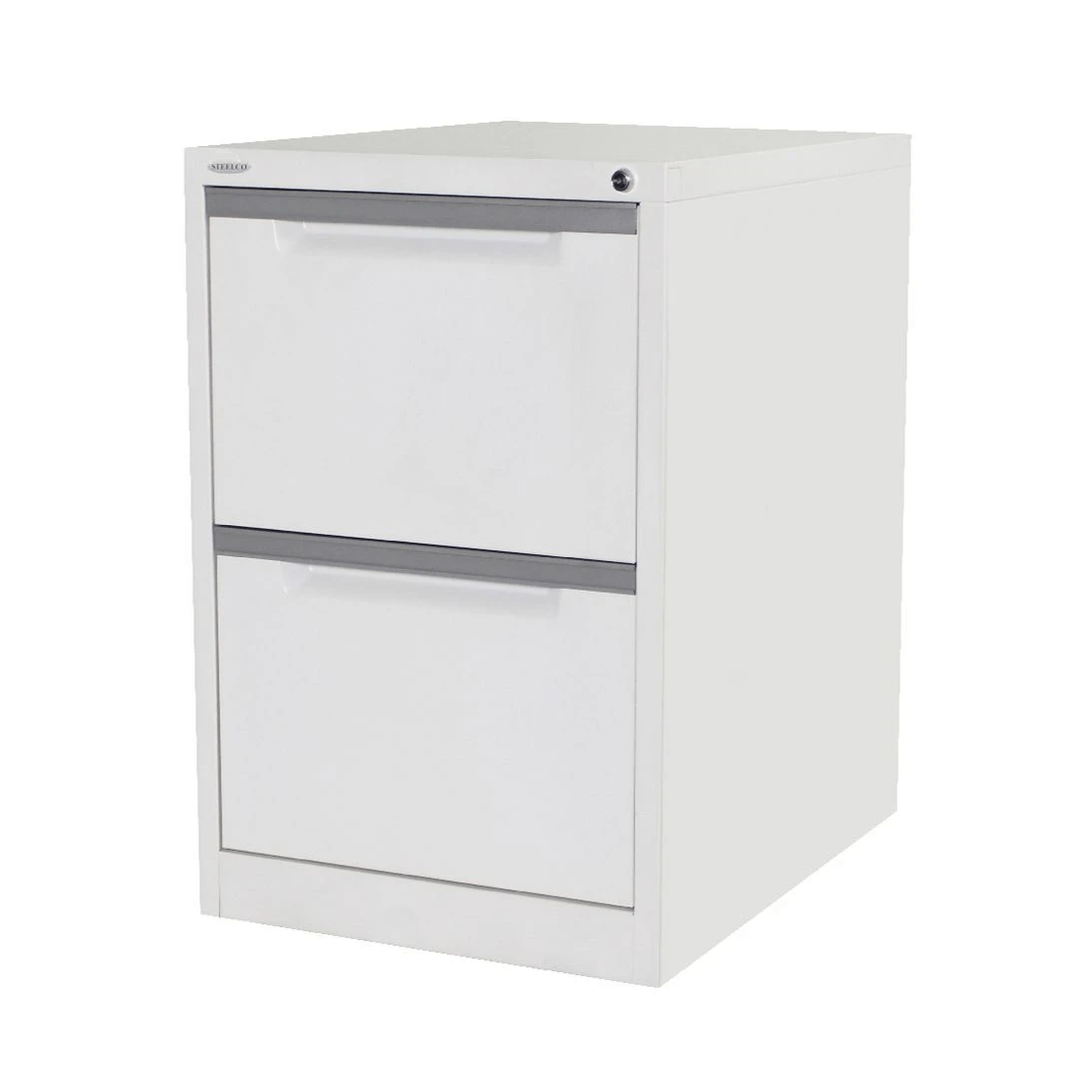 2 Steelco 2 Drawer Filing Cabinet White Satin, 2 of 6