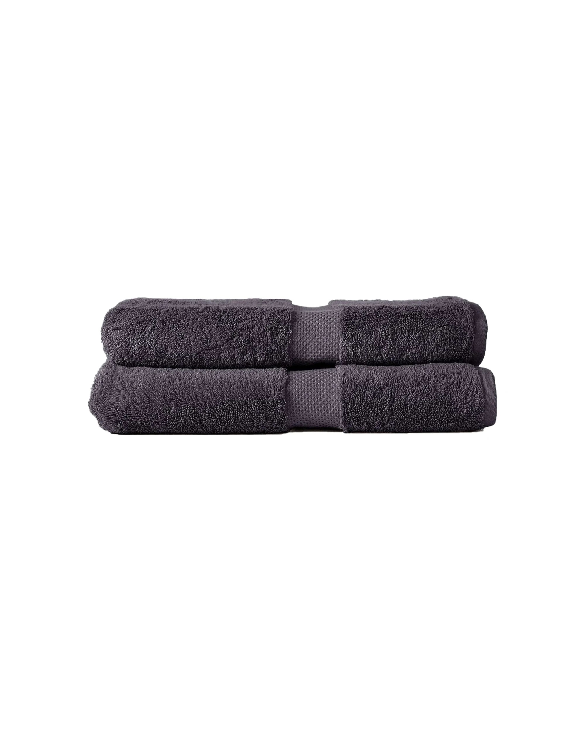 1 Canningvale 2pc Royal Splendour Bath Sheet Set Slate Luxury Cotton Towels Slate 90x160cm
 - Grey, 1 of 3