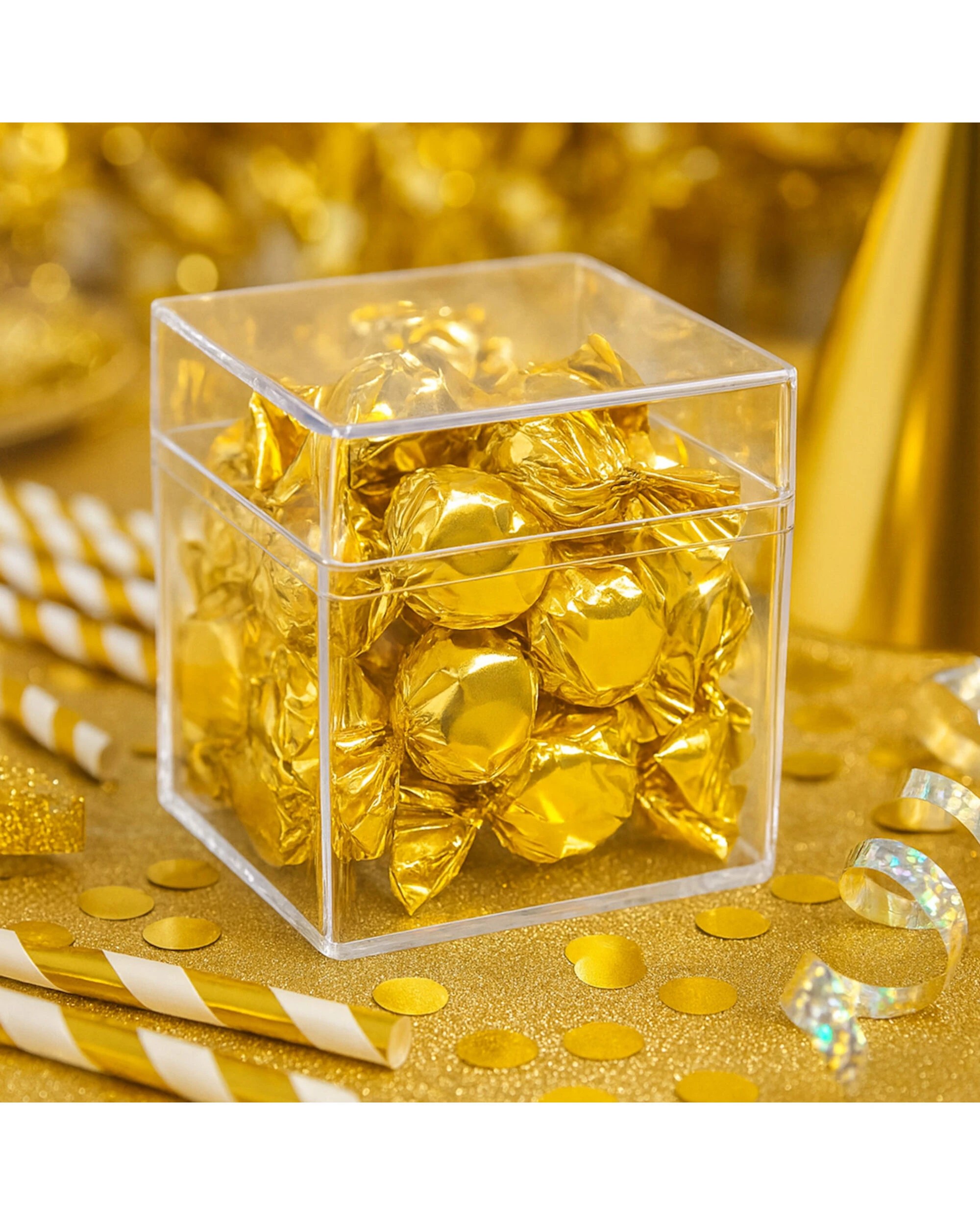 2 Party Maker Mini Plastic Box With Lid 6cm - Clear, 2 of 3