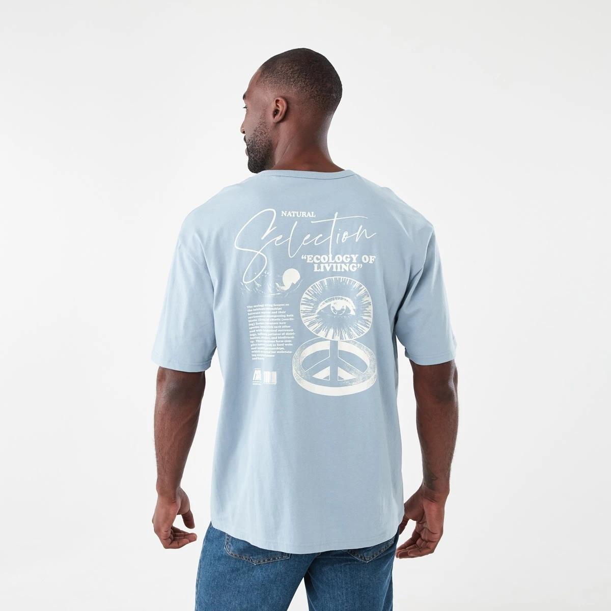 3 Oversized Graphic T-shirt Blu Ash, 3 of 5