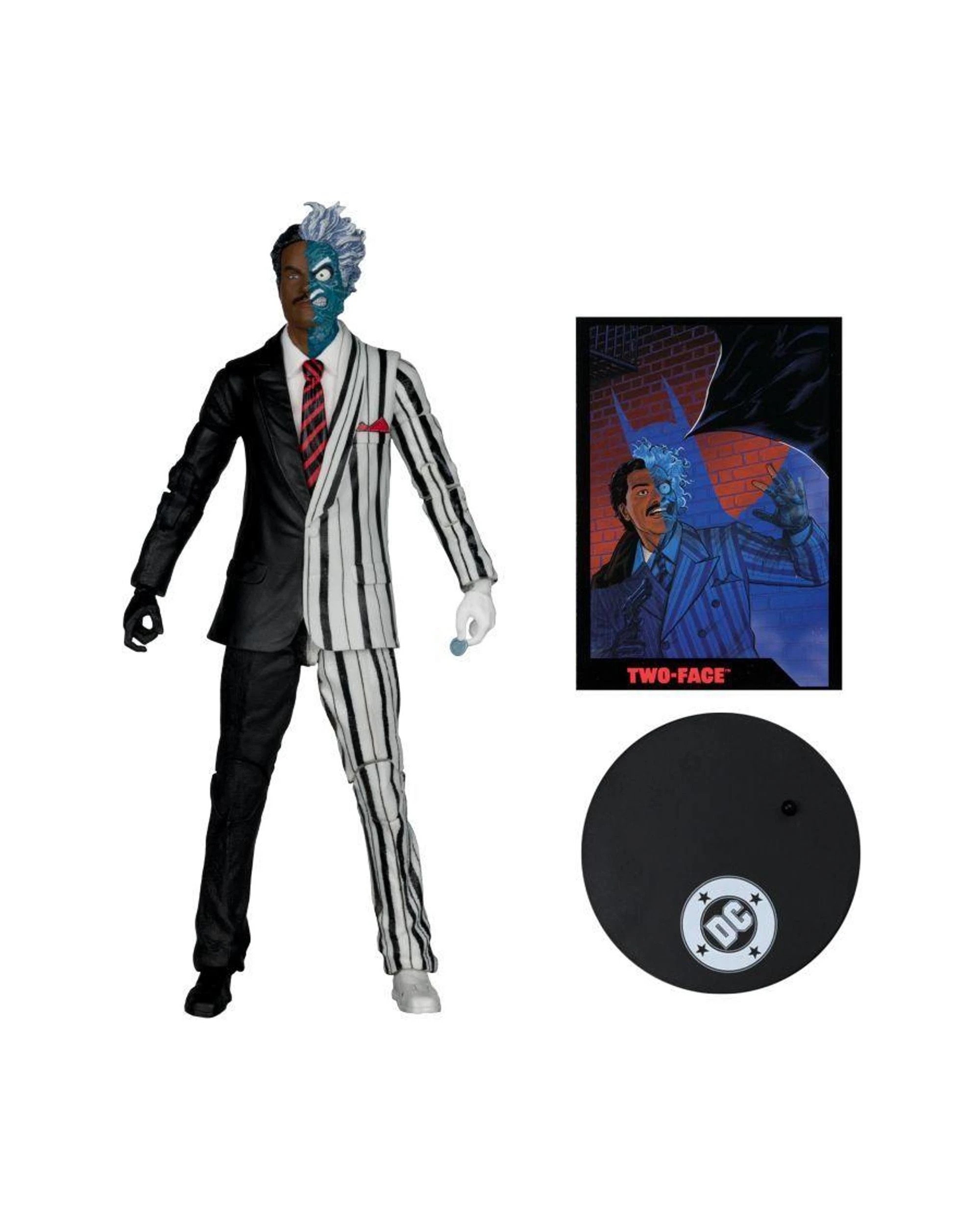 7 McFarlane DC Direct Batman 1995 Two-Face Platinum Edition Page Punchers 7 inch Figure with Comic, 7 of 9