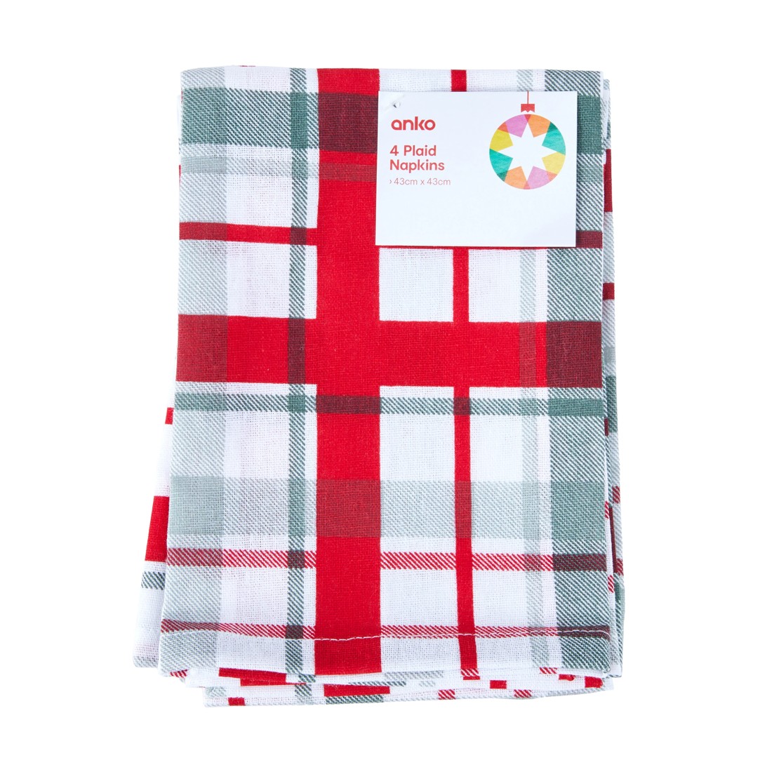 4 4 Pack Plaid Napkins, 4 of 4