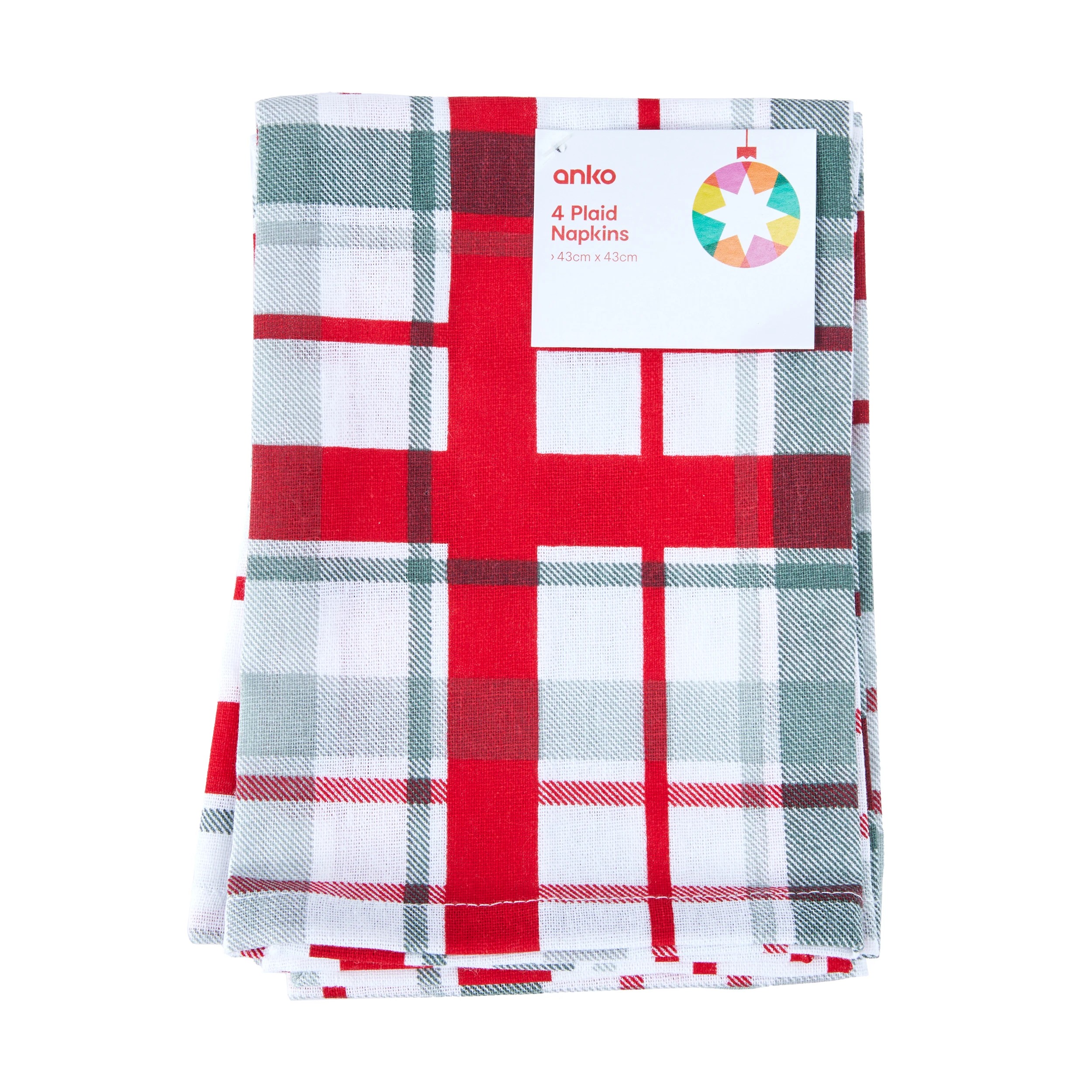 4 4 Pack Plaid Napkins, 4 of 4