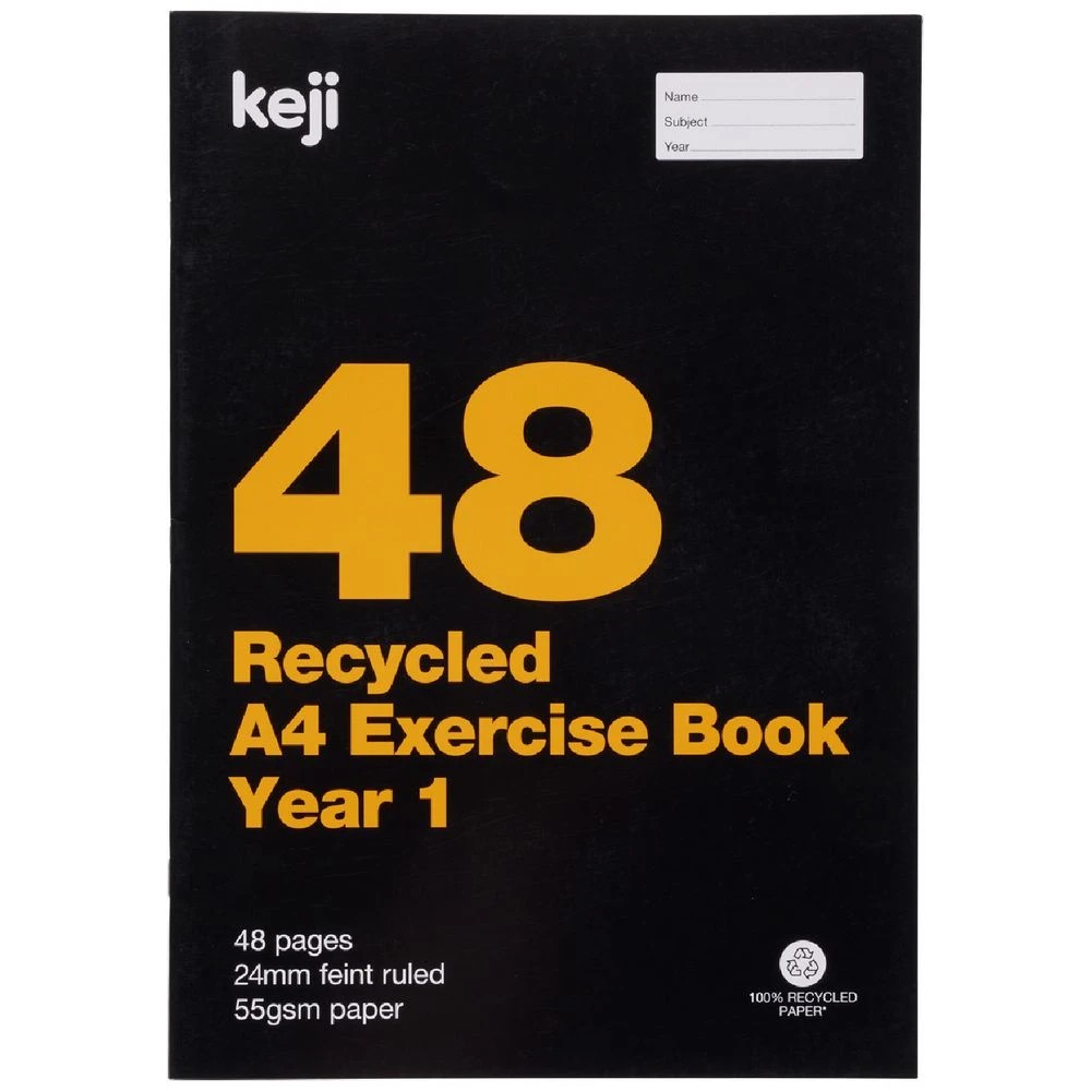 3 Keji A4 55gsm 24mm Ruled Exercise Book Year 1 QLD 48 Page, 3 of 3