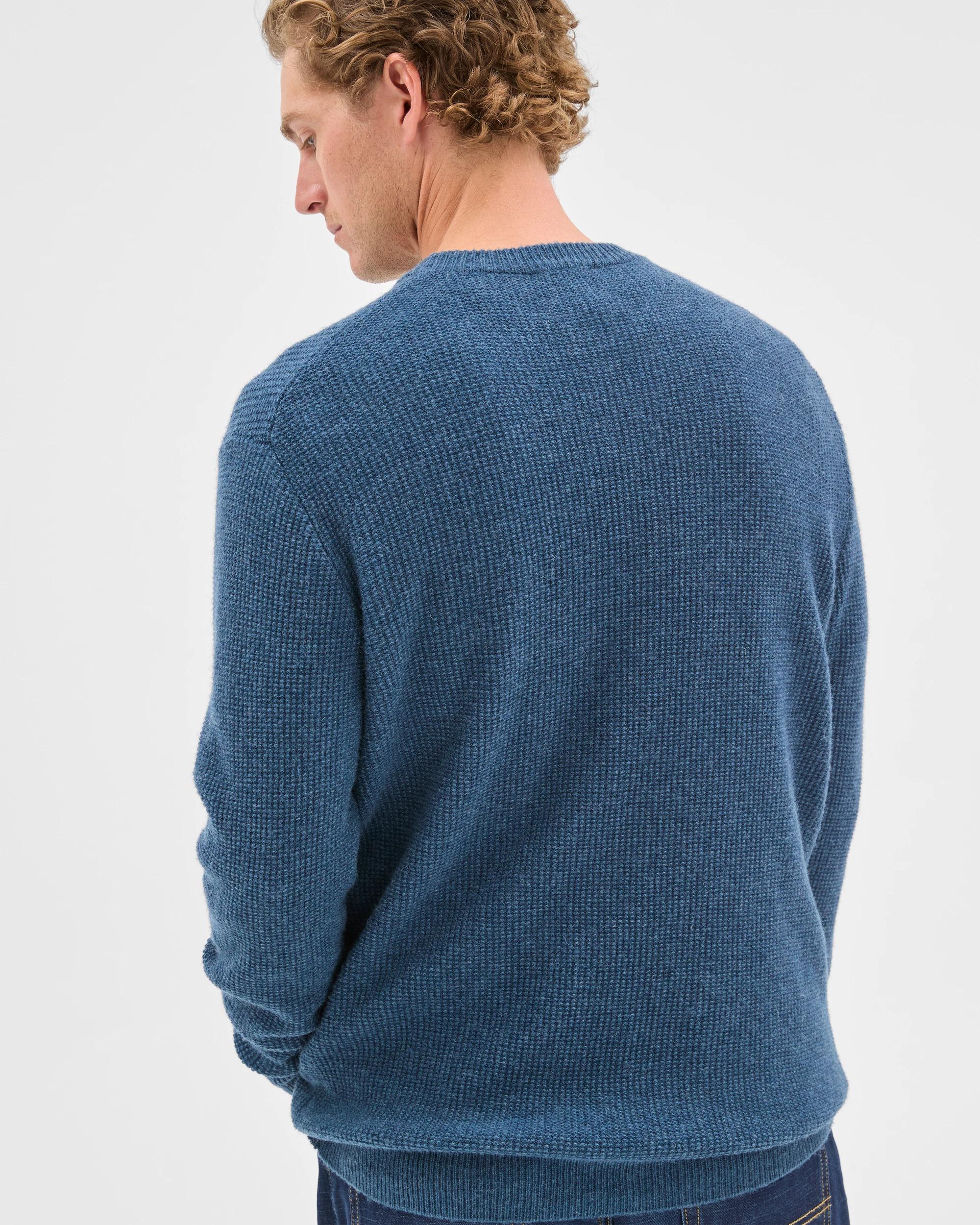 6 Target Man Lambswool Long Sleeve Crew Neck Knit Jumper BRIGHT BLUE, 6 of 7