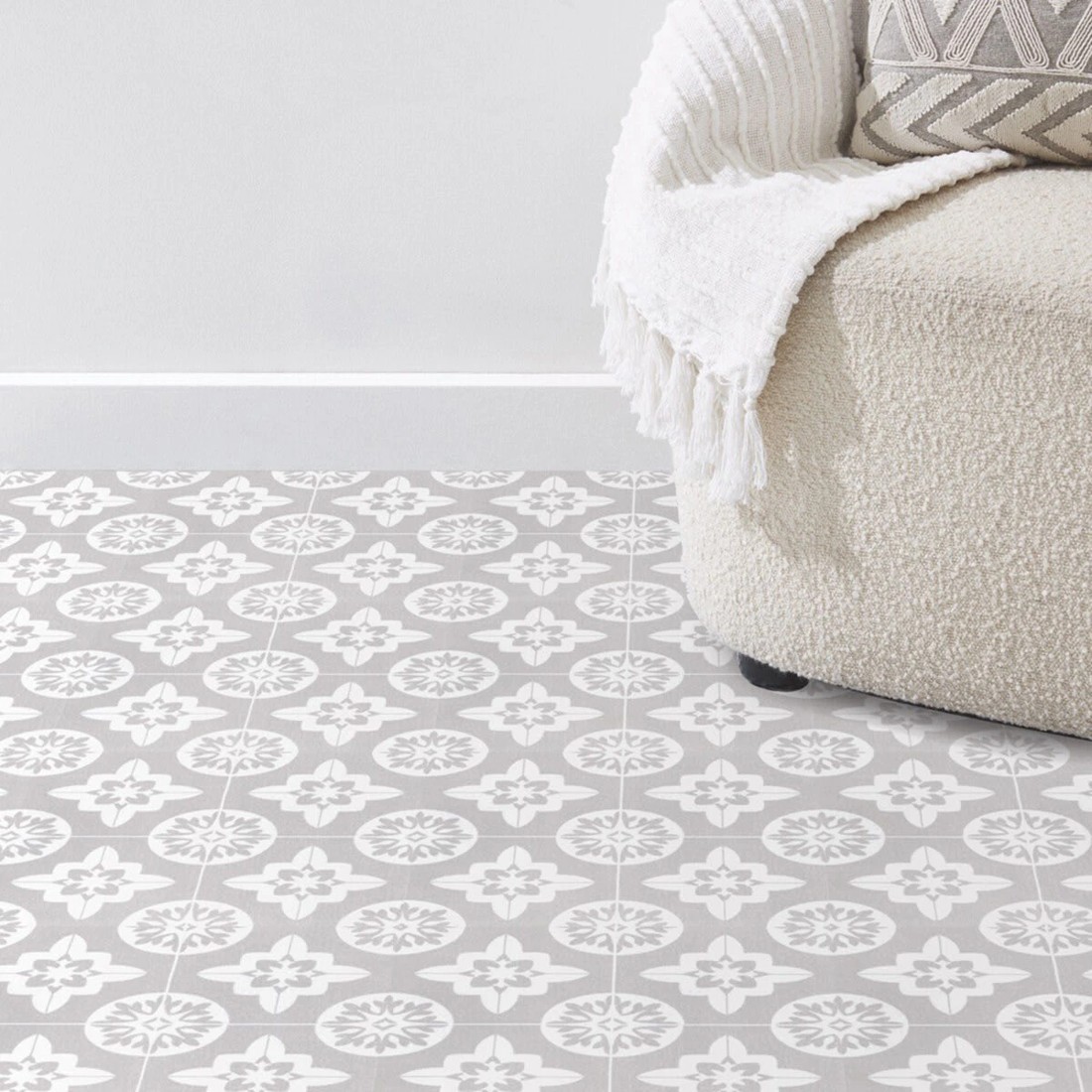 1 8 Pack Vinyl Floor Tiles - Sofia, 1 of 6