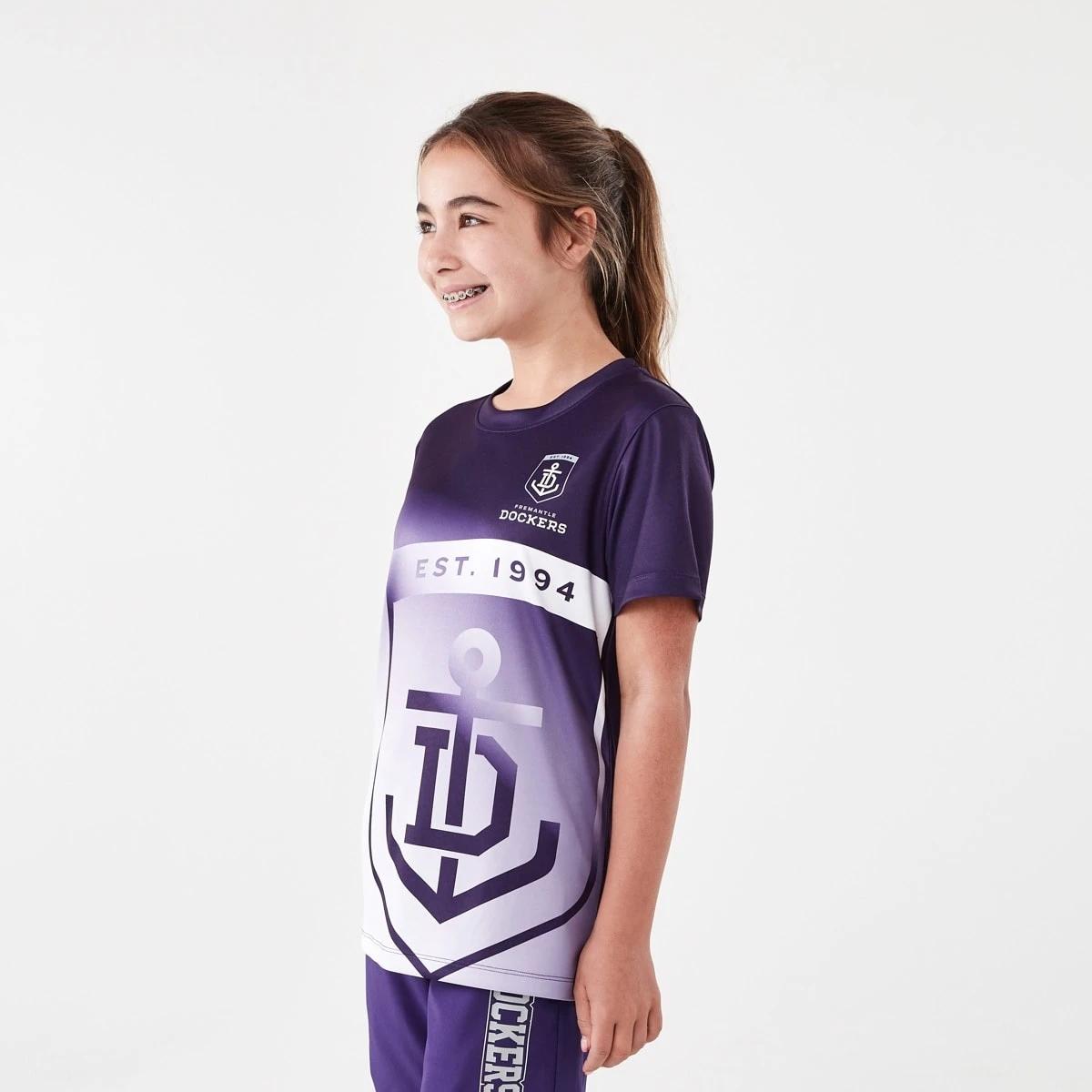 3 Official AFL Kids Training T-shirt Fremantle, 3 of 10