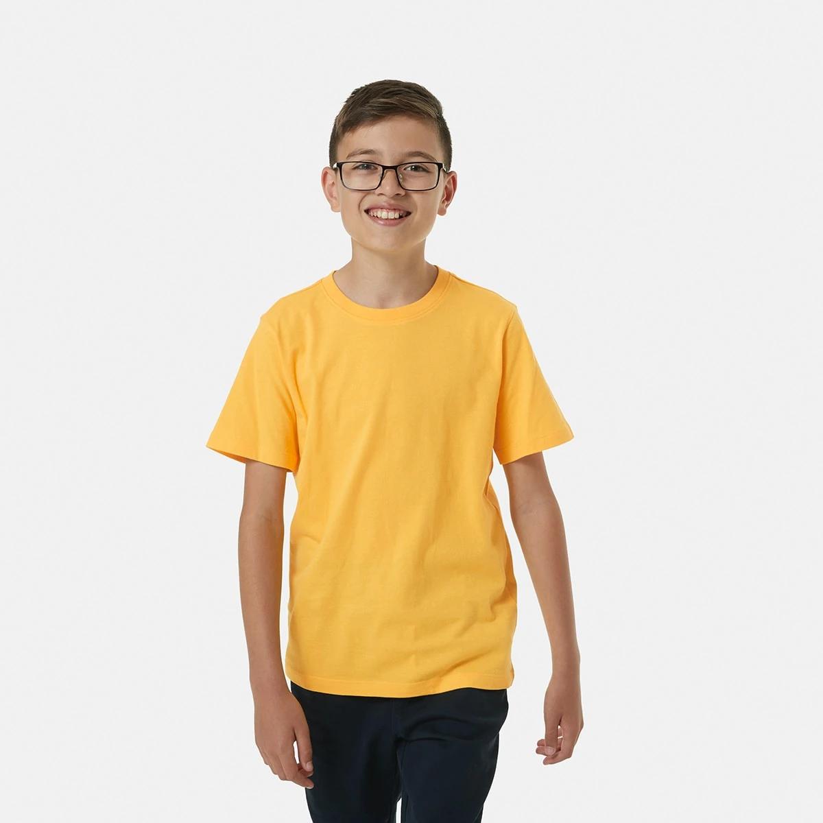 1 Short Sleeve Plain T-shirt LEMON CHROME, 1 of 8