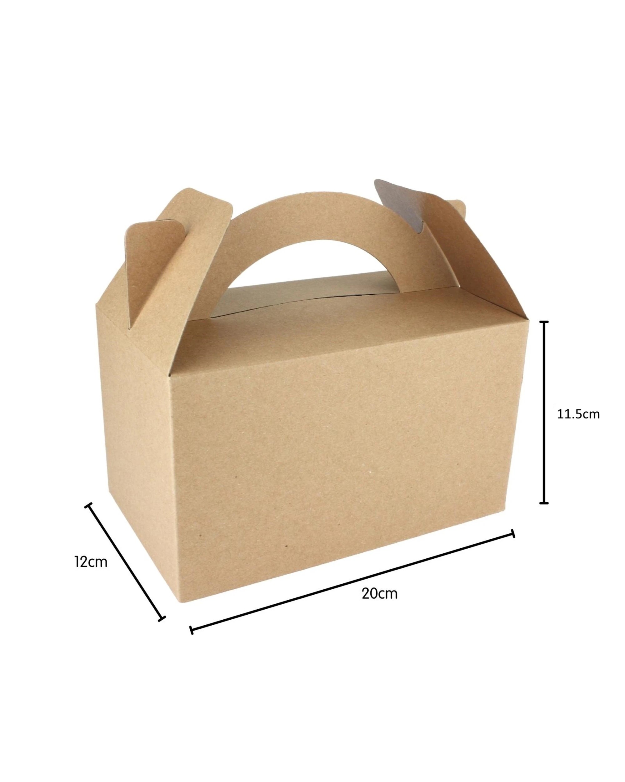 2 Durmaz Brown Kraft Lolly/Treat Boxes with Handle Pack of 2 - Kraft Brown, 2 of 2