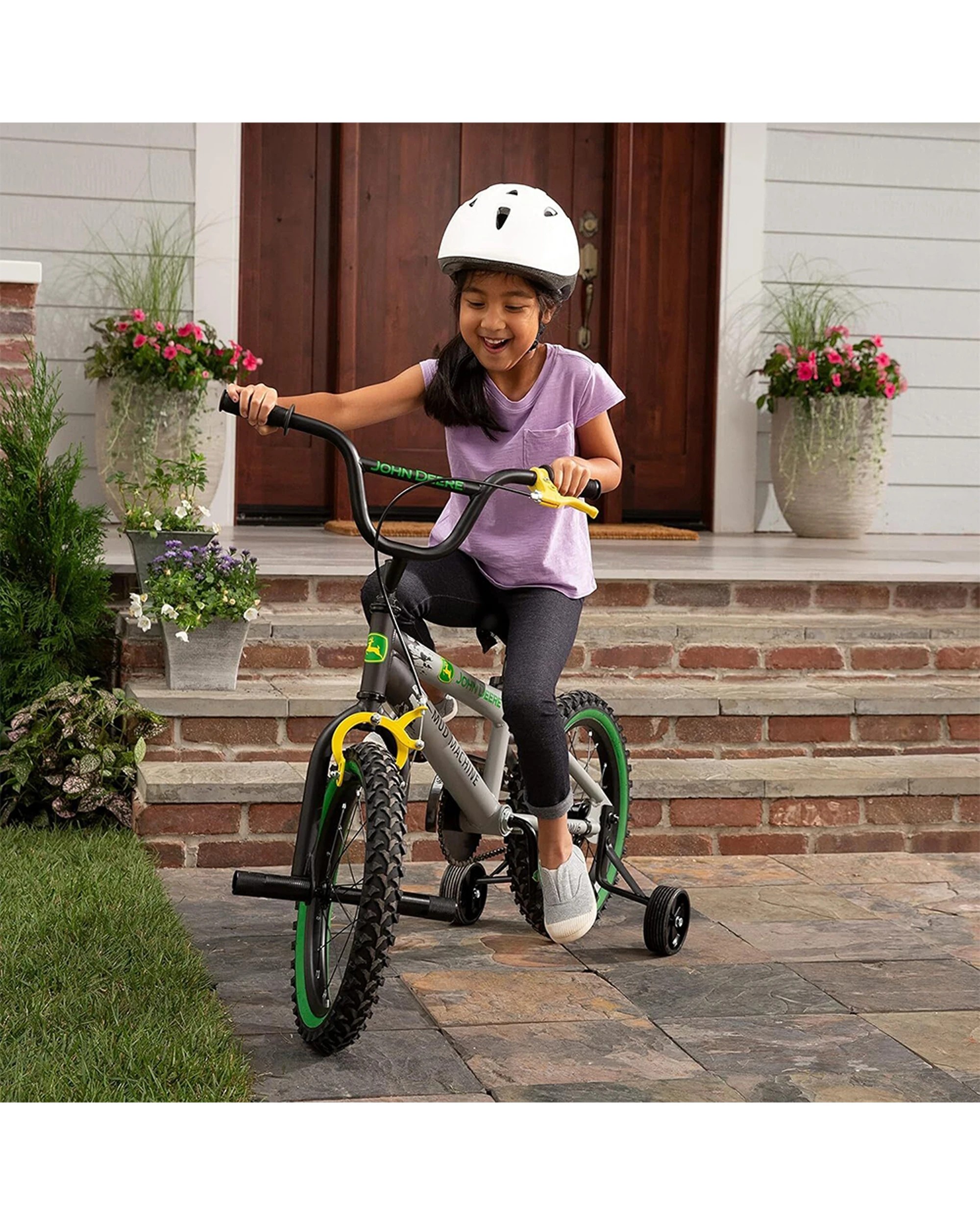 4 John Deere Mud Machine 16''  40cm BMX Bicycle w Training Wheels 4y, 4 of 5