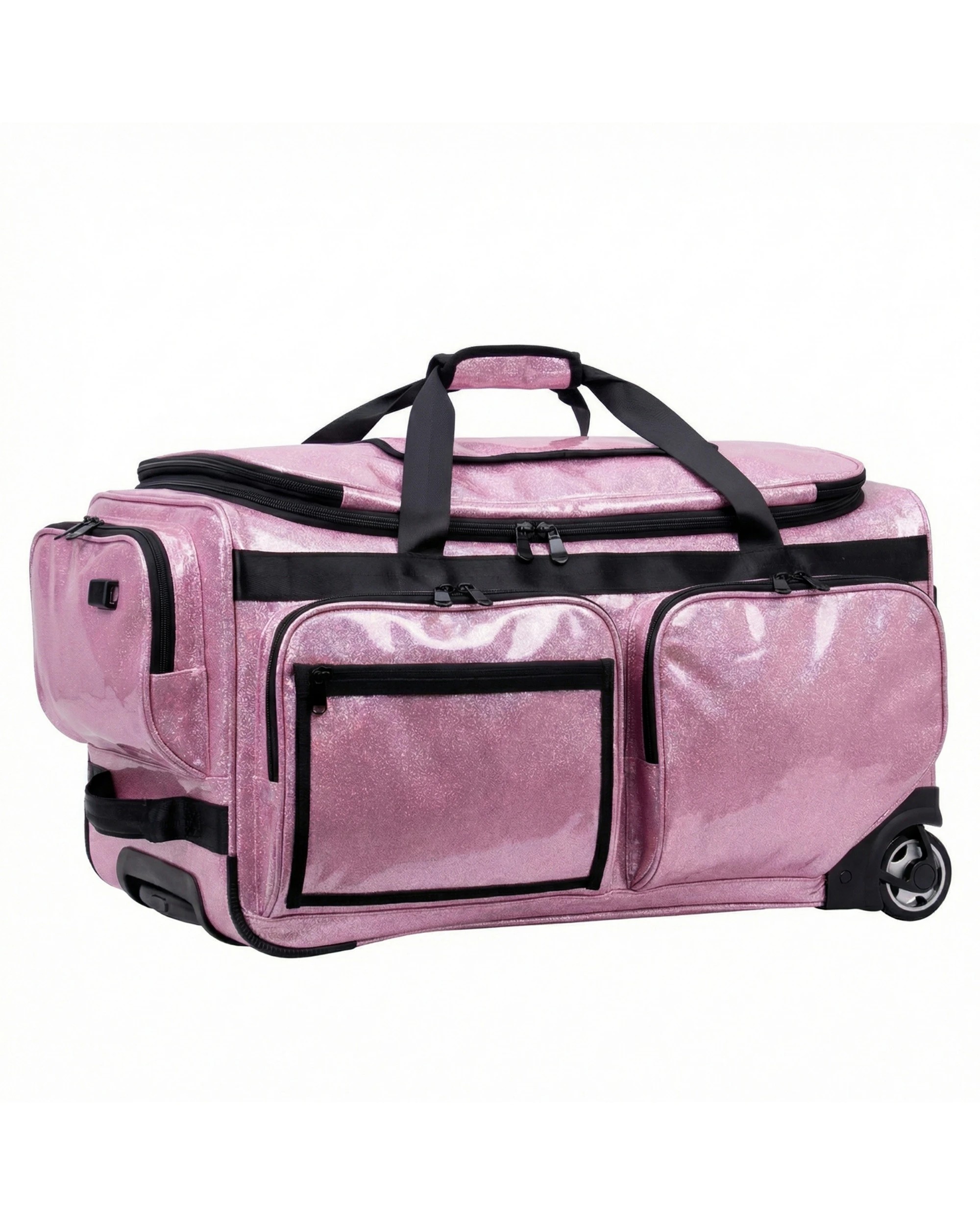 2 Advwin 26" Rolling Dance Bag with Instant Changing Design Sparkling - Pink, 2 of 9