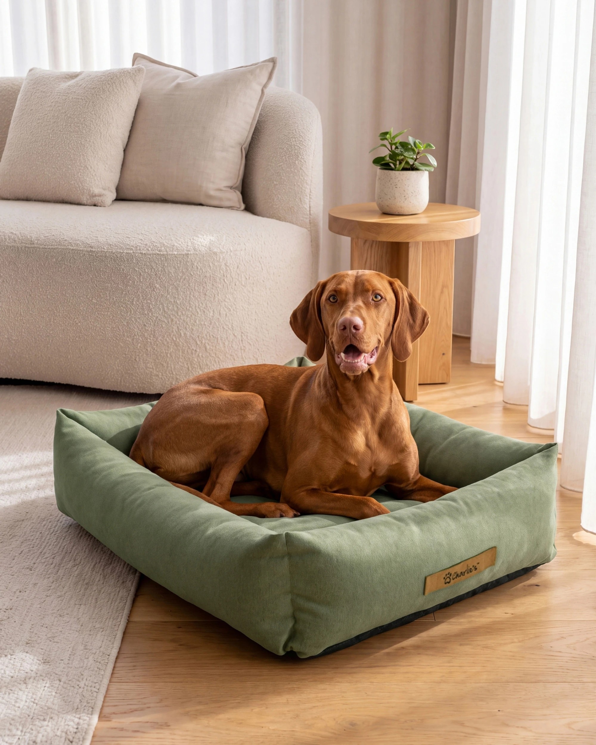 2 Charlie's Brooksy Woven Dog Bed Large - Olive, 2 of 10