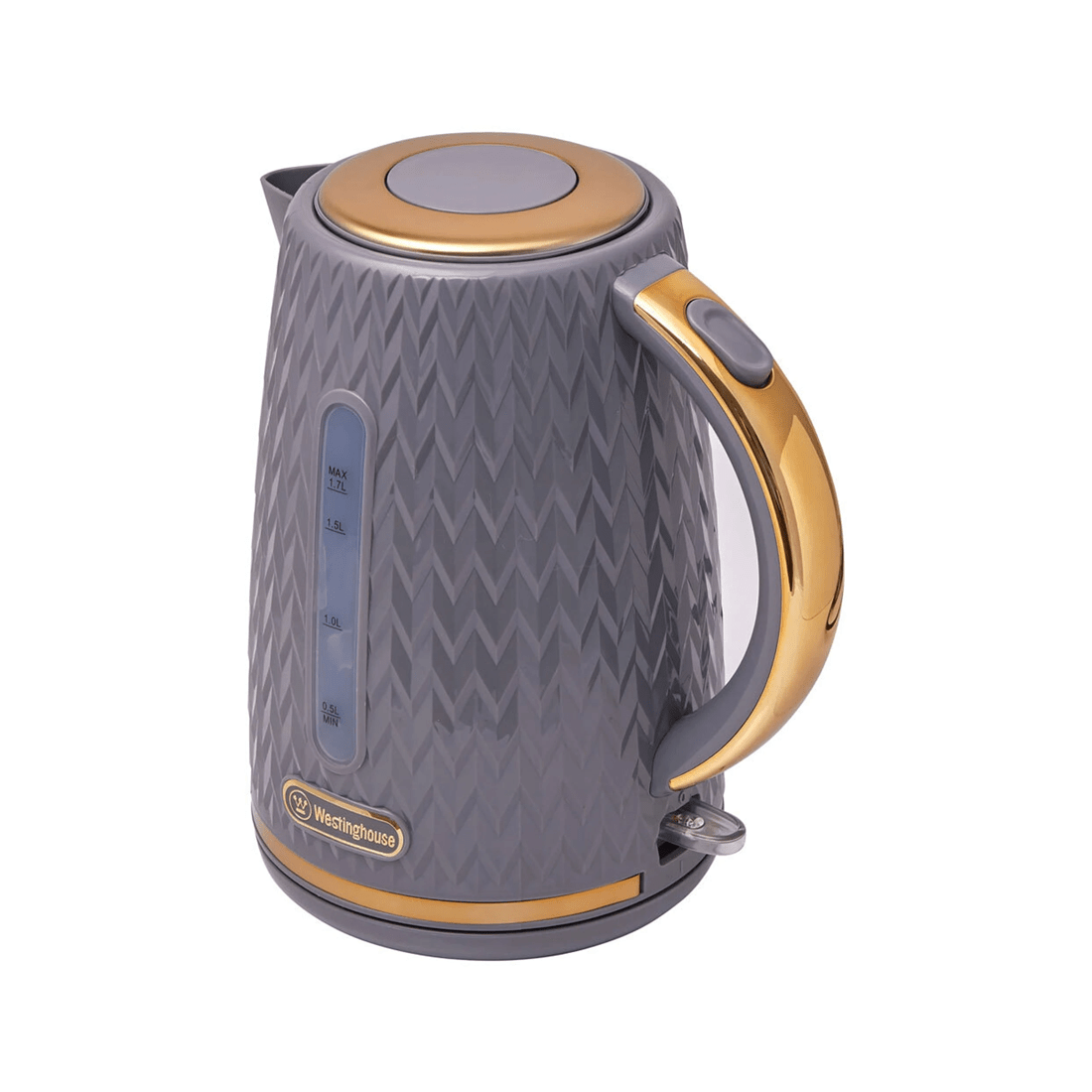 2 Westinghouse 1.7l Kettle & 4 Slice Toaster Pack Grey/gold Zig Zag Pattern
 - Grey, 2 of 8