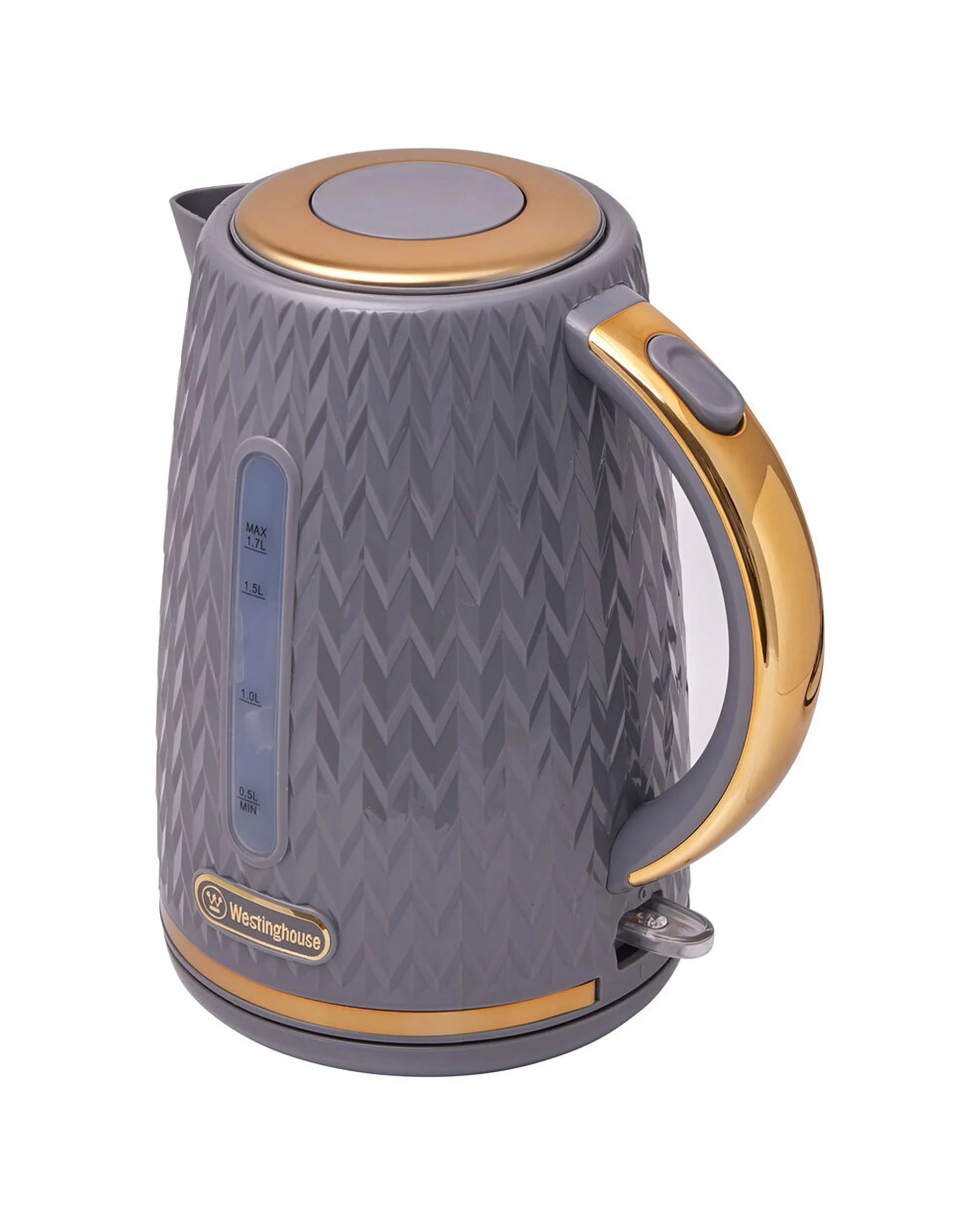 2 Westinghouse 1.7l Kettle & 4 Slice Toaster Pack Grey/gold Zig Zag Pattern
 - Grey, 2 of 7