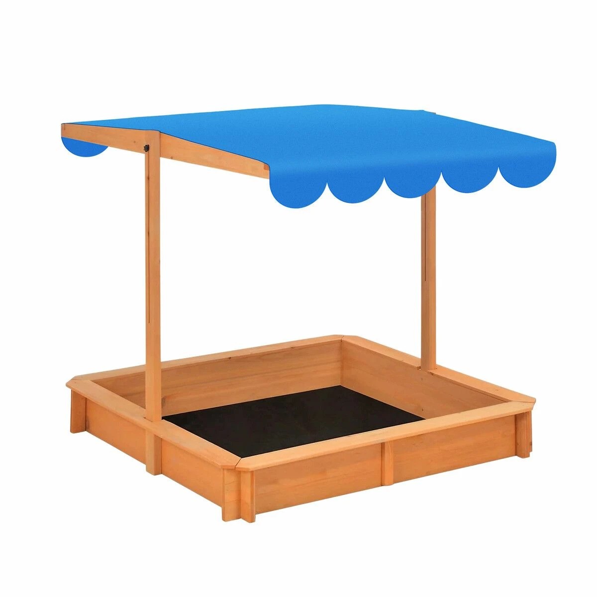 1 Kidbot Kids Sandpit Box Canopy Outdoor Toys Sand Pit, 1 of 3