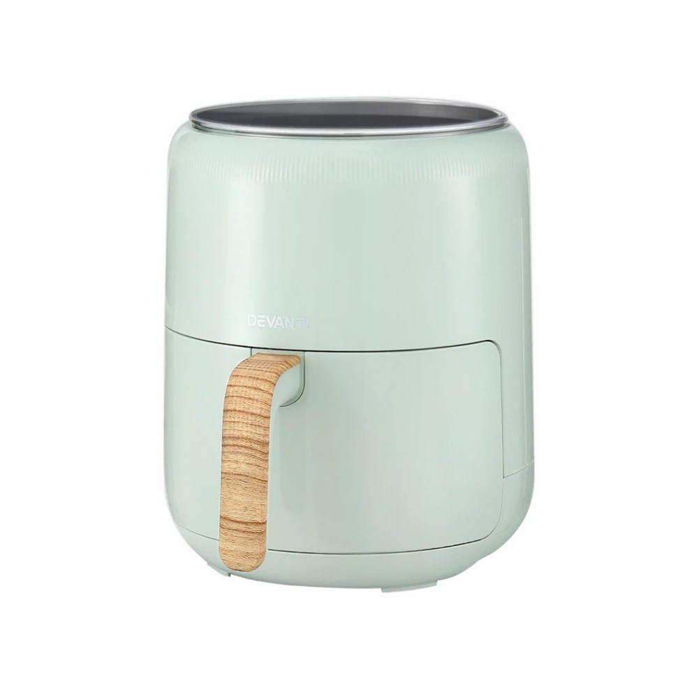 1 Devanti 5L Air Fryer Touch Control 1500W Green - Green, 1 of 6