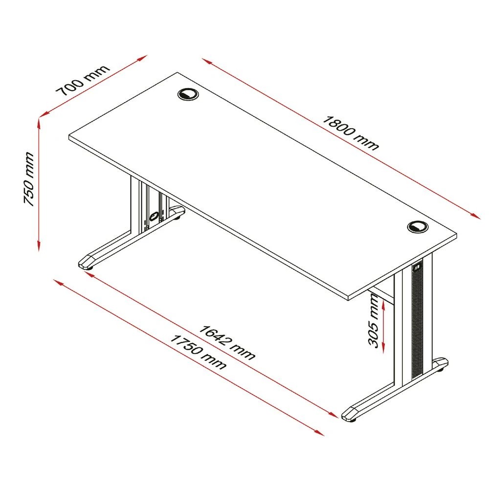 7 Matrix Office Desk 1800mm Desks, Tables and Workstations, 7 of 7