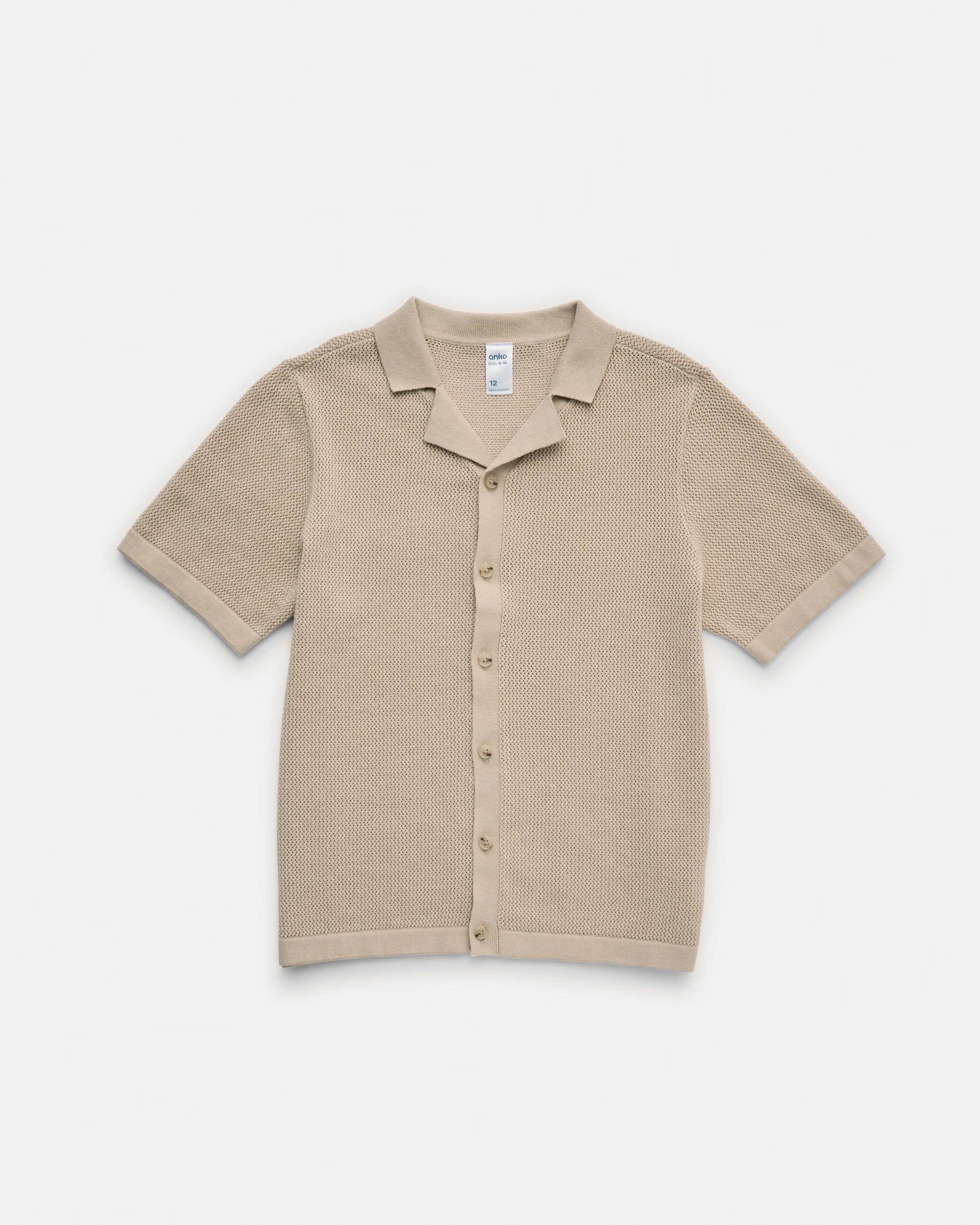 7 Short Sleeve Knit Shirt Bge Ntrl, 7 of 9